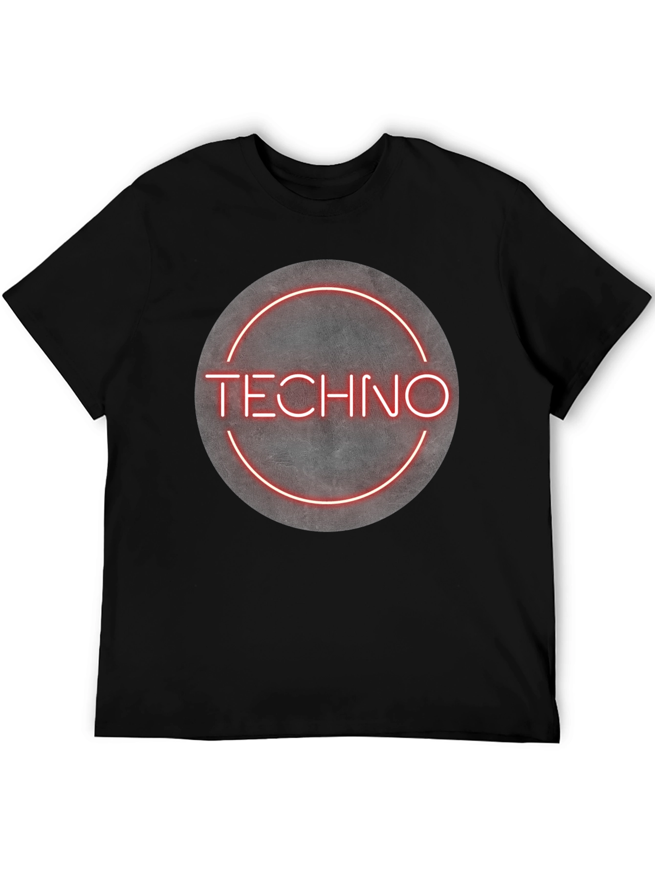 Techno Music T-Shirt - Neon Circle Design