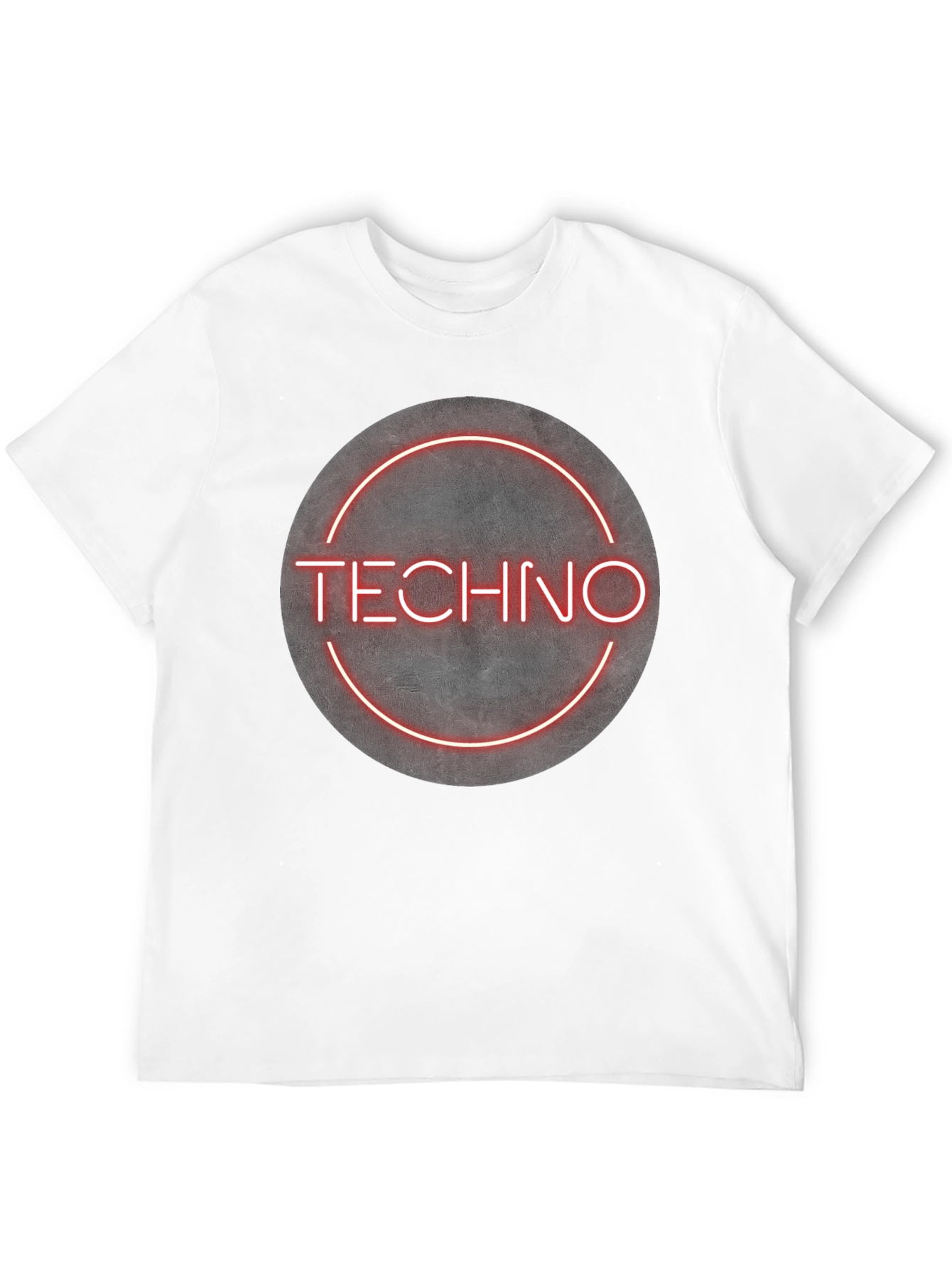 Techno Music T-Shirt - Neon Circle Design