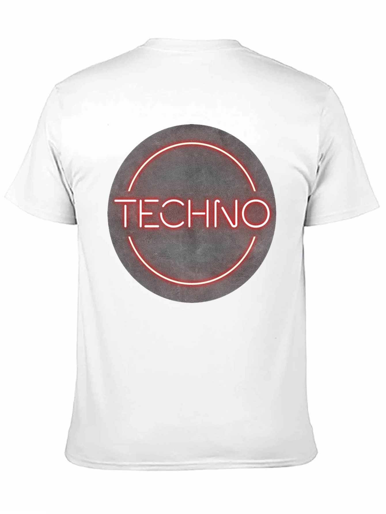 Techno Music T-Shirt - Neon Circle Design