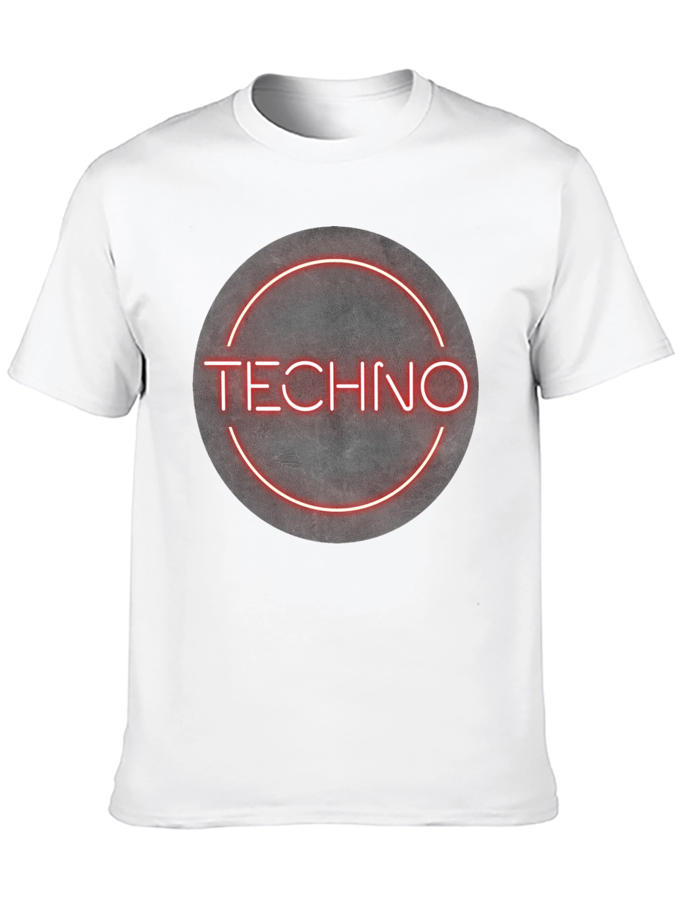 Techno Music T-Shirt - Neon Circle Design