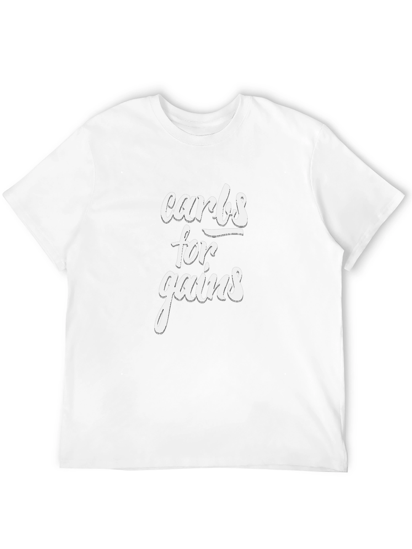 Carbs for Gains Black Graphic T-Shirt