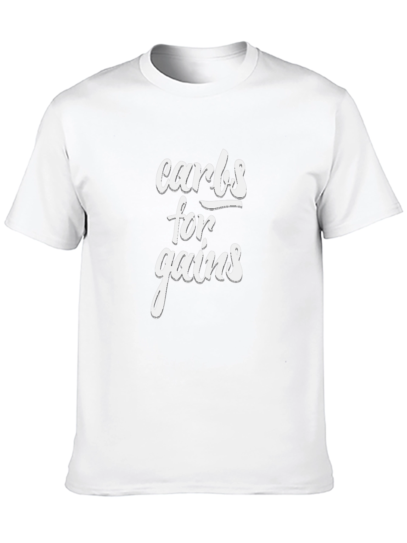 Carbs for Gains Black Graphic T-Shirt