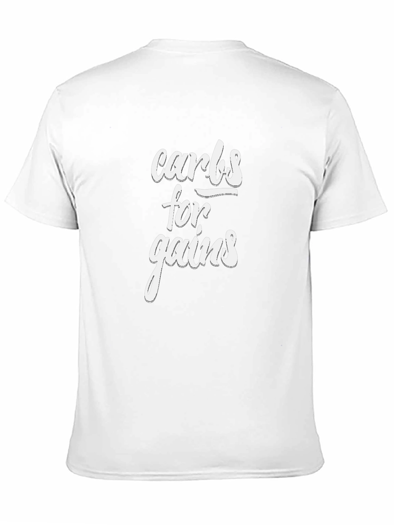 Carbs for Gains Black Graphic T-Shirt