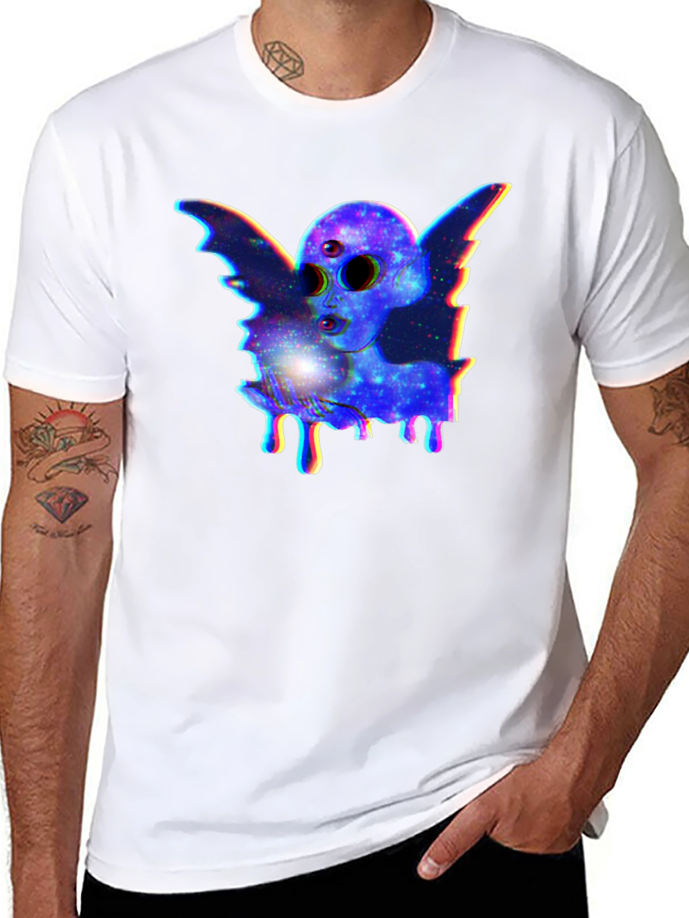 Surreal Galaxy Alien Graphic Tee