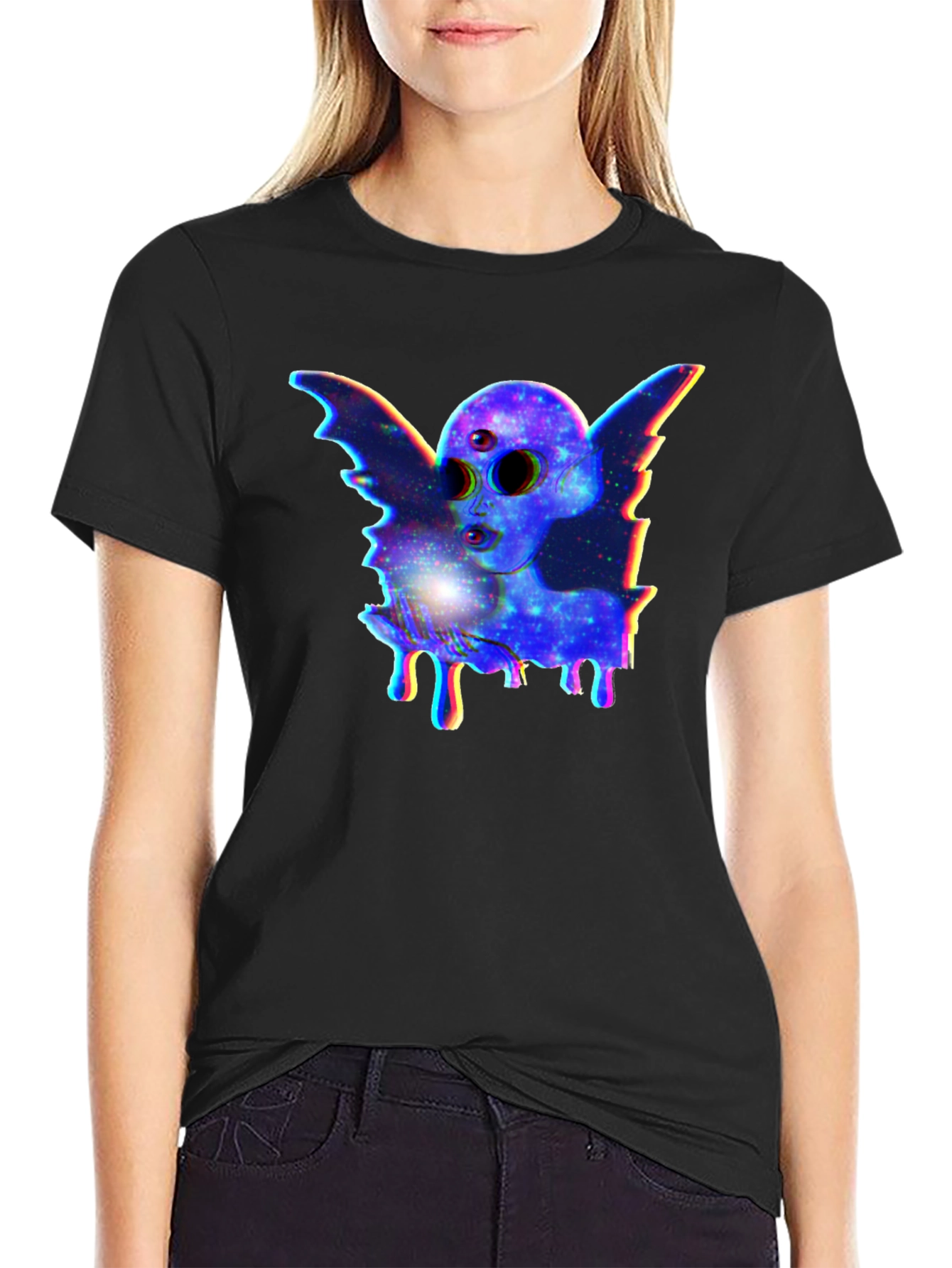 Surreal Galaxy Alien Graphic Tee