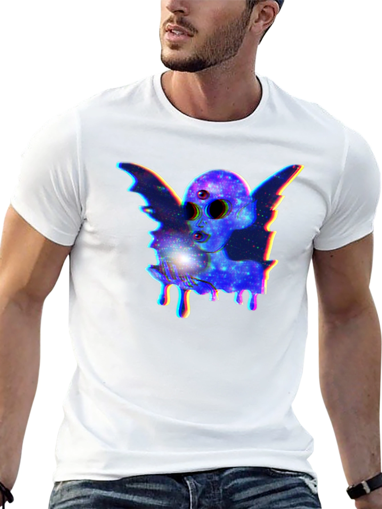Surreal Galaxy Alien Graphic Tee
