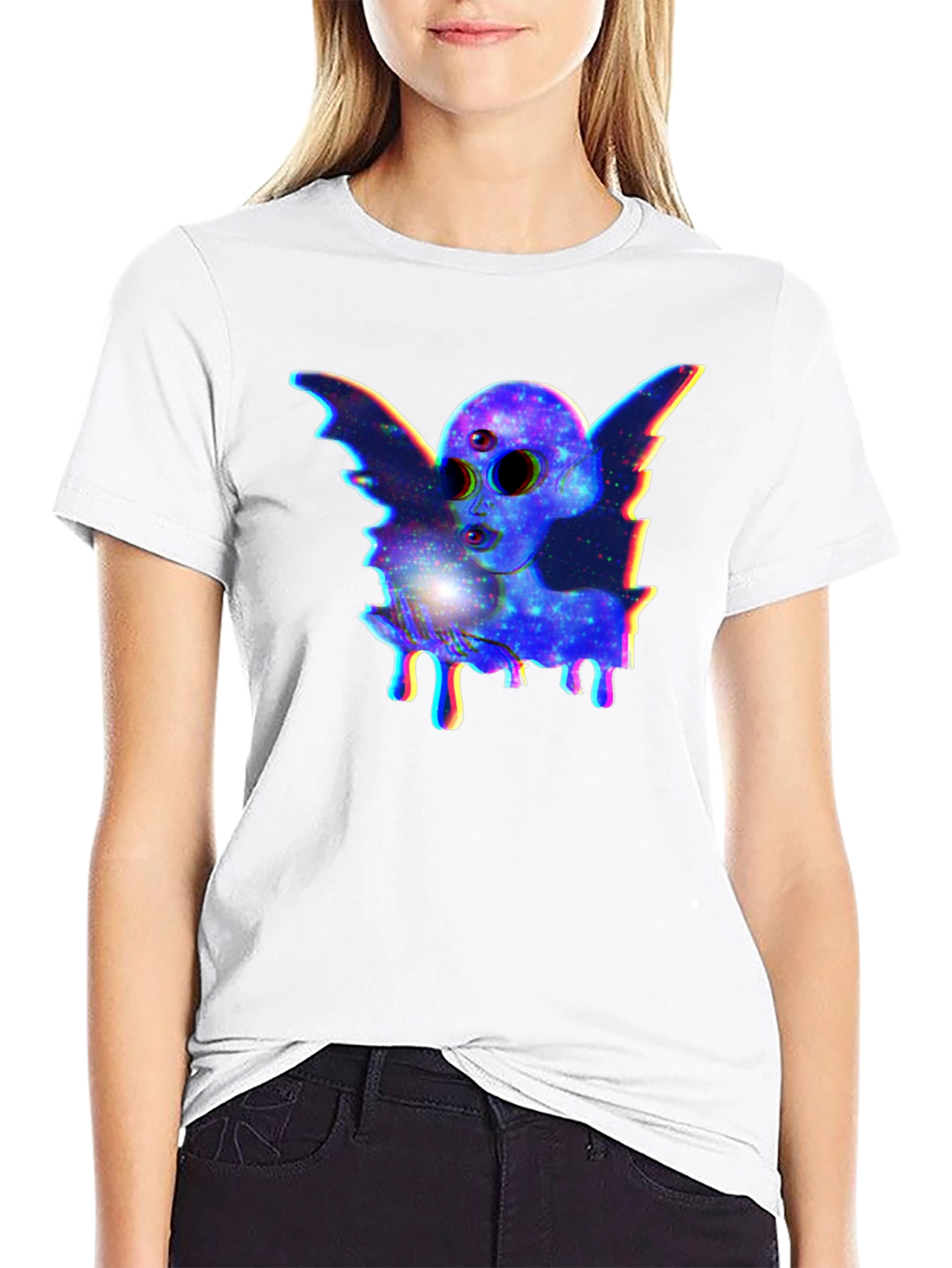 Surreal Galaxy Alien Graphic Tee