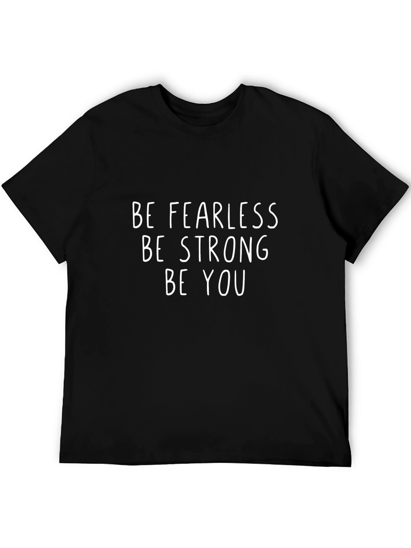 Fearless Strong You Black Graphic Tee Shirt