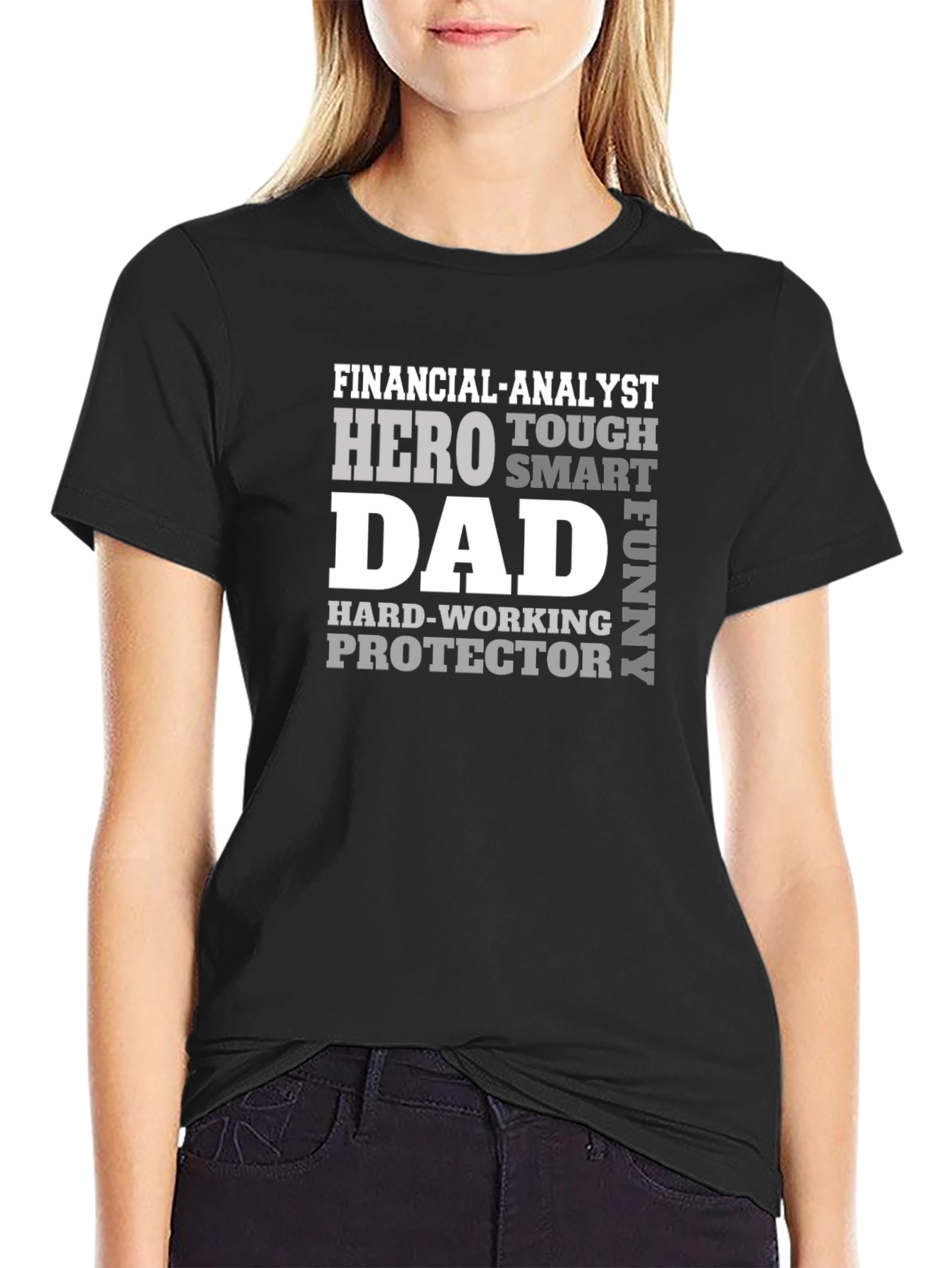 Financial Analyst Dad T-Shirt - Hero Protector Funny
