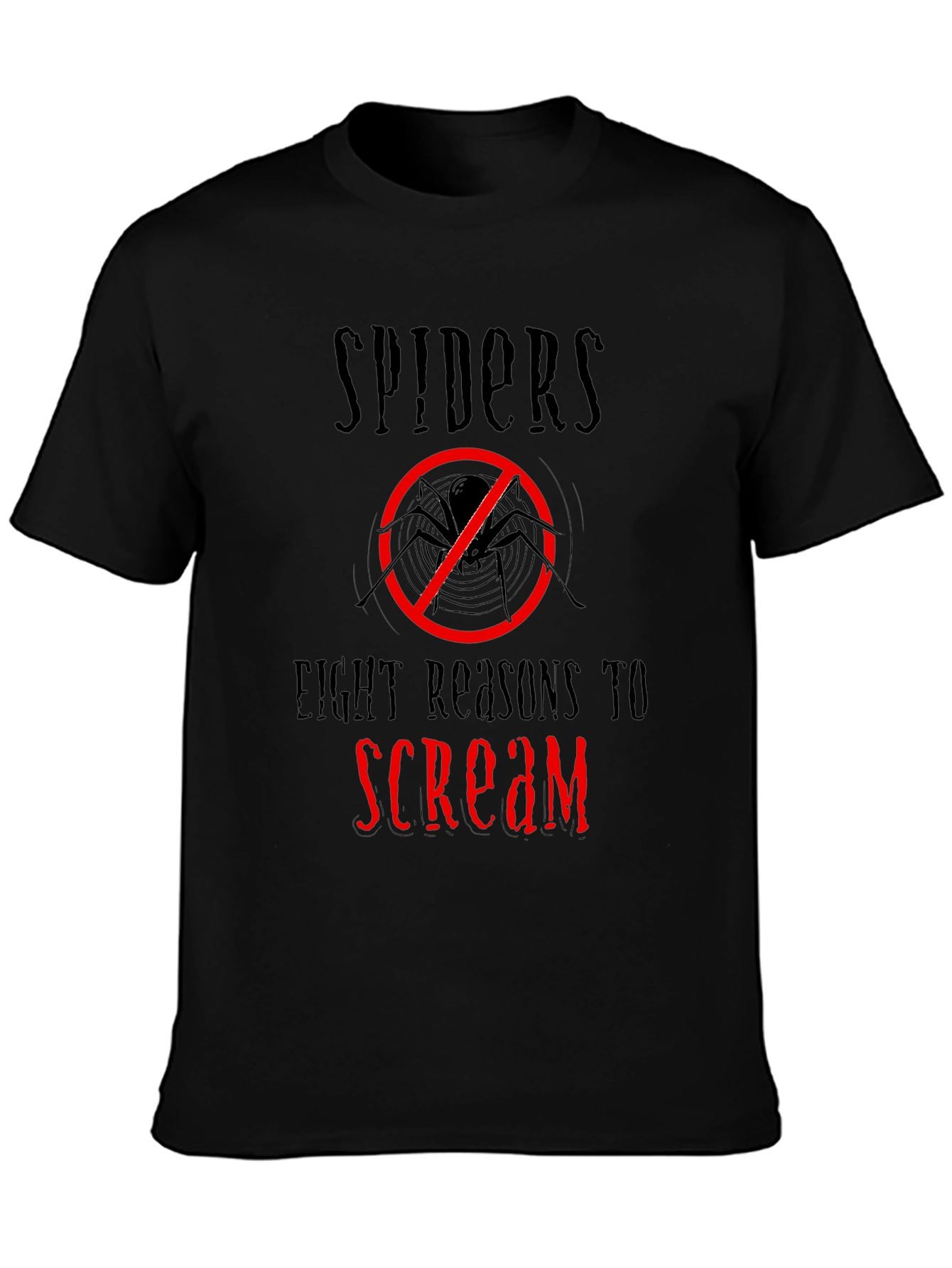 Spiders Eight Reasons to Scream Graphic Tee