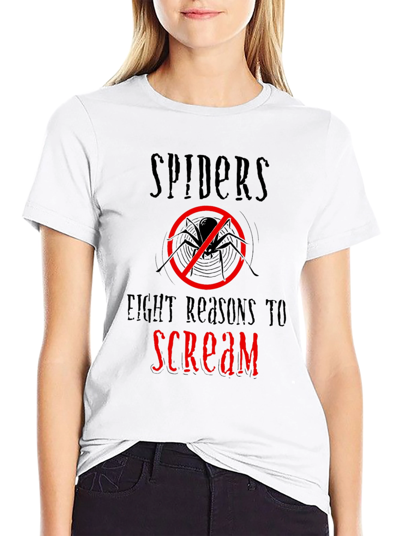 Spiders Eight Reasons to Scream Graphic Tee