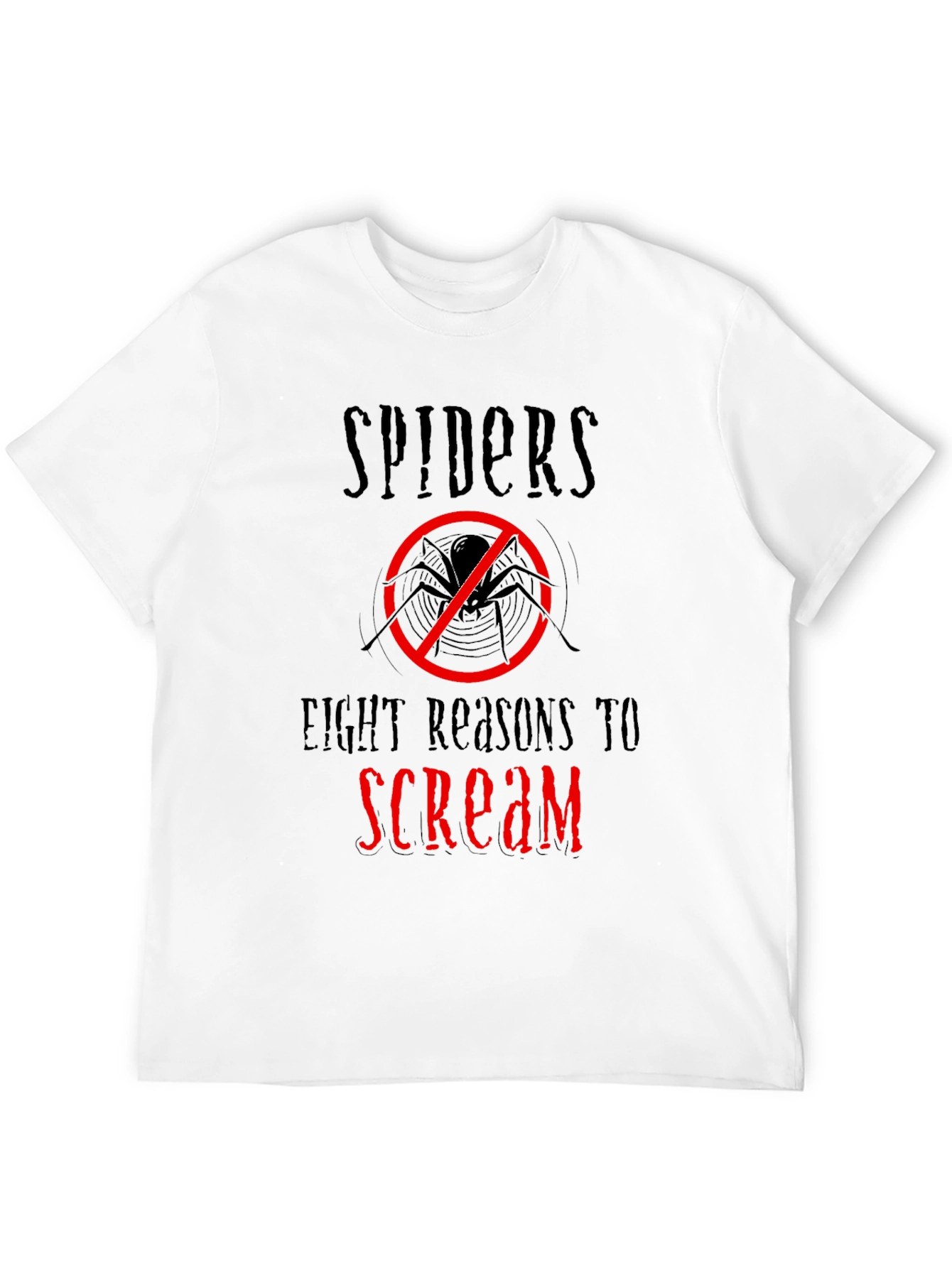 Spiders Eight Reasons to Scream Graphic Tee