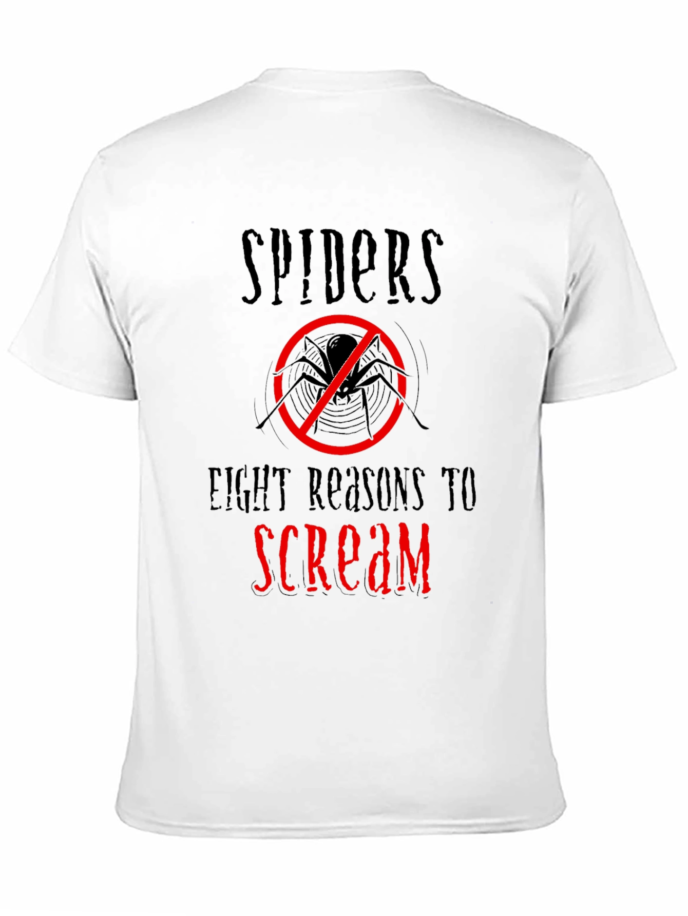 Spiders Eight Reasons to Scream Graphic Tee