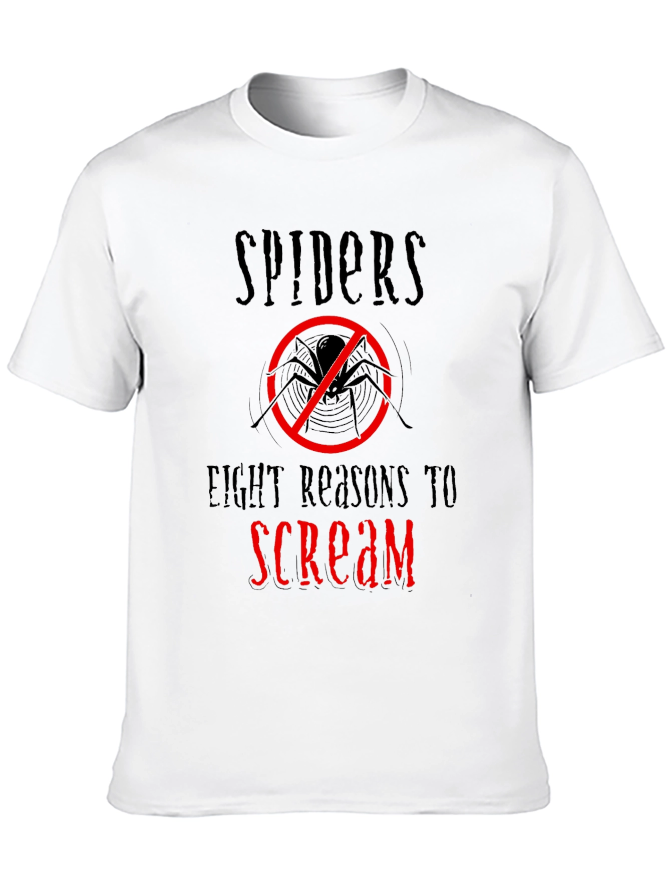 Spiders Eight Reasons to Scream Graphic Tee