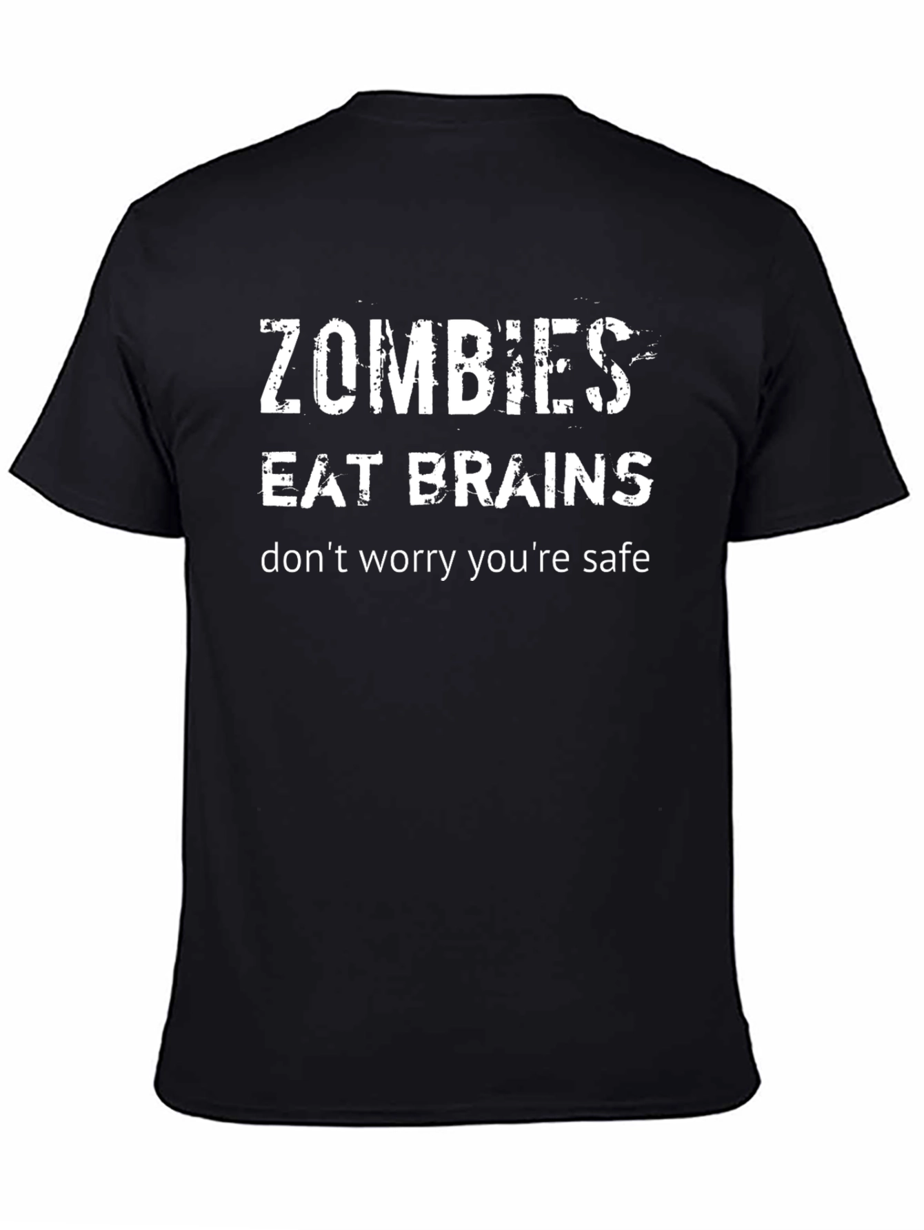 Zombies Eat Brains Funny Graphic Novelty T-Shirt