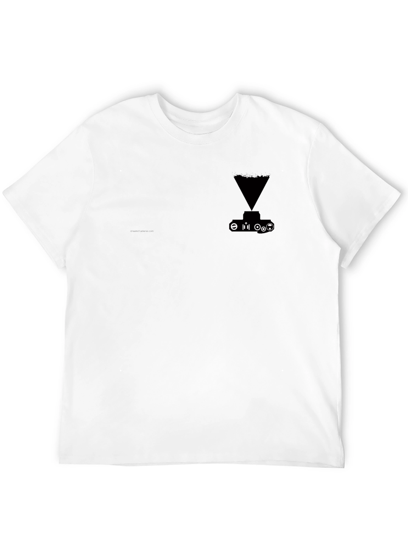 Mens Black Graphic Tee - Tank Hologram Design