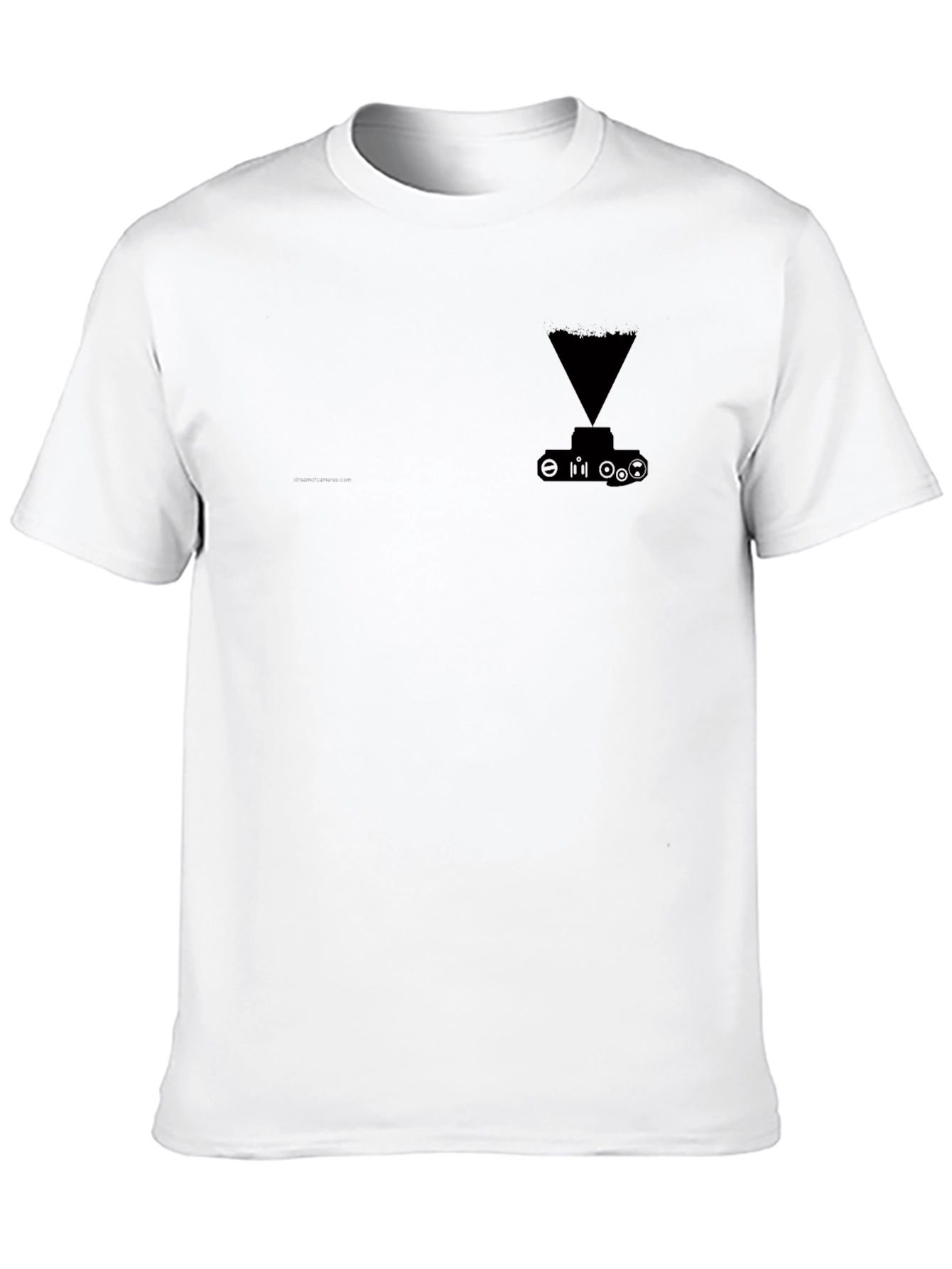 Mens Black Graphic Tee - Tank Hologram Design