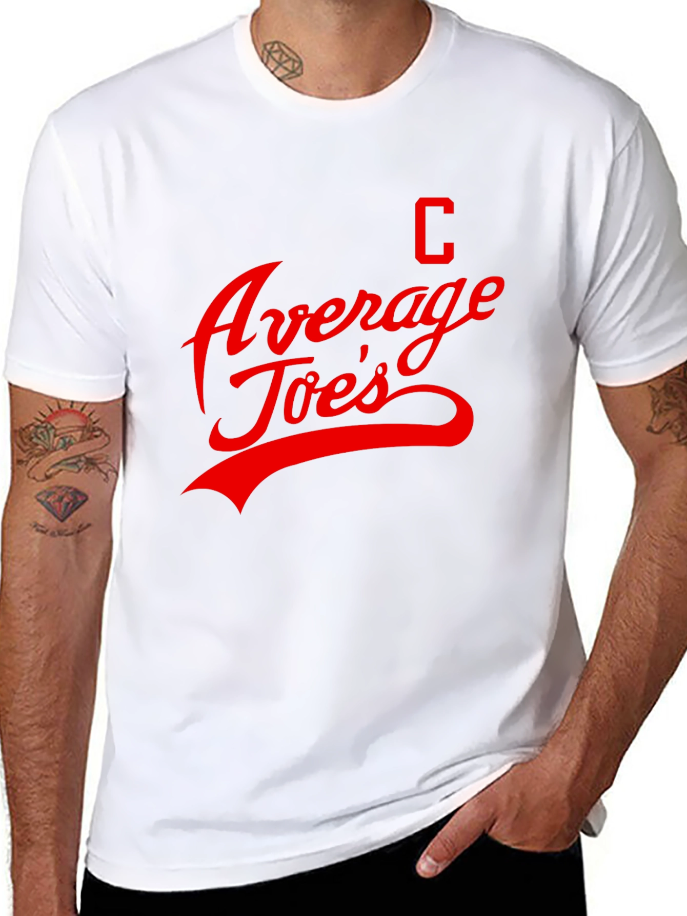 Average Joes T-Shirt - Red Graphic Print
