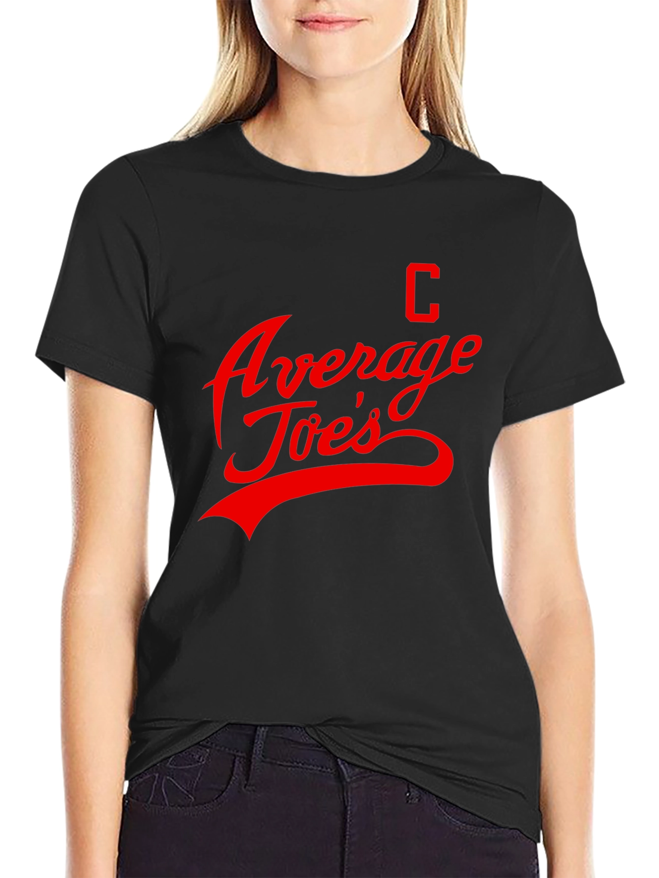 Average Joes T-Shirt - Red Graphic Print