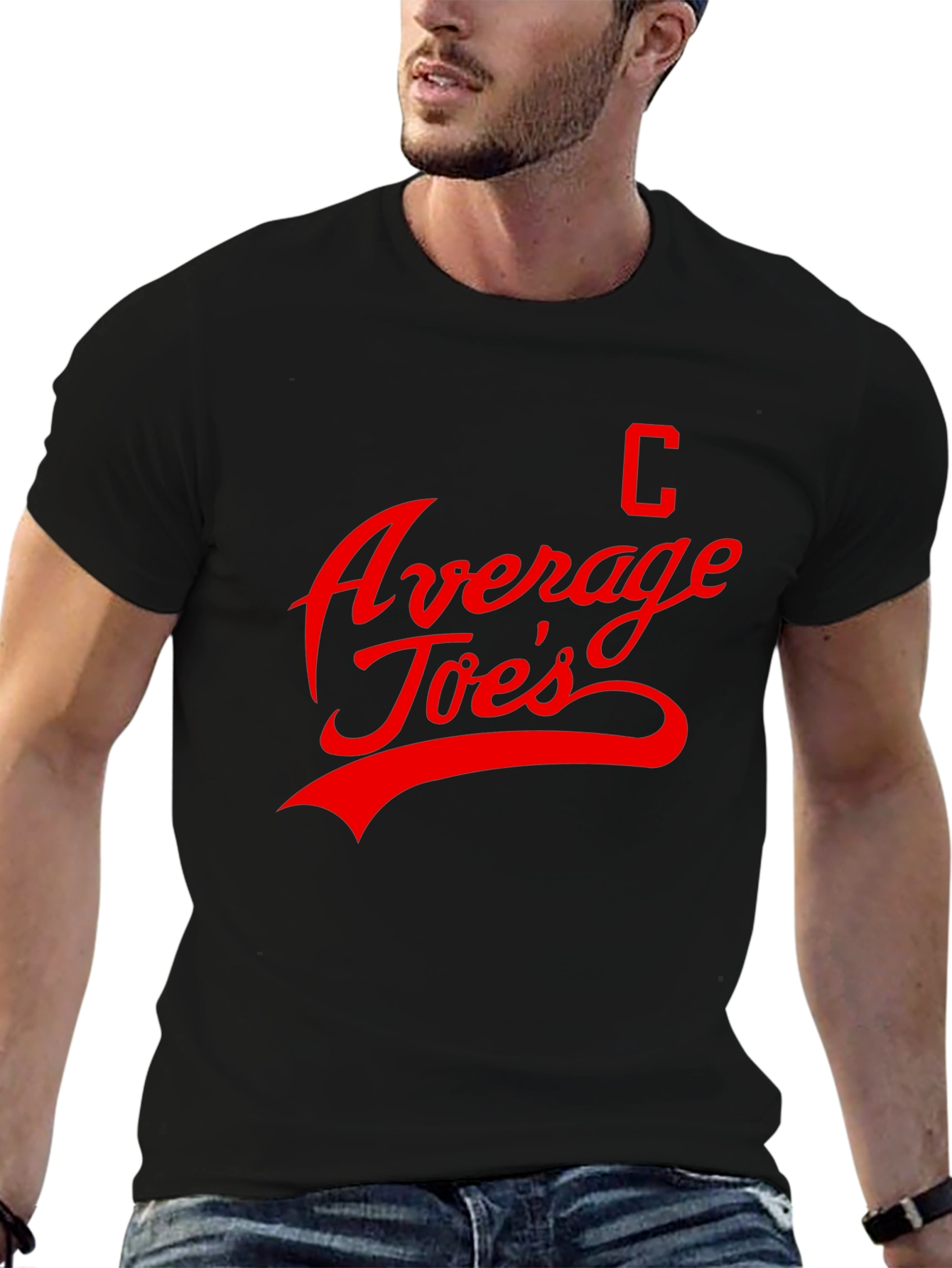 Average Joes T-Shirt - Red Graphic Print