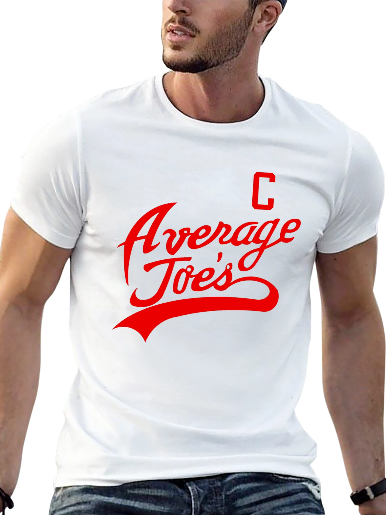 Average Joes T-Shirt - Red Graphic Print