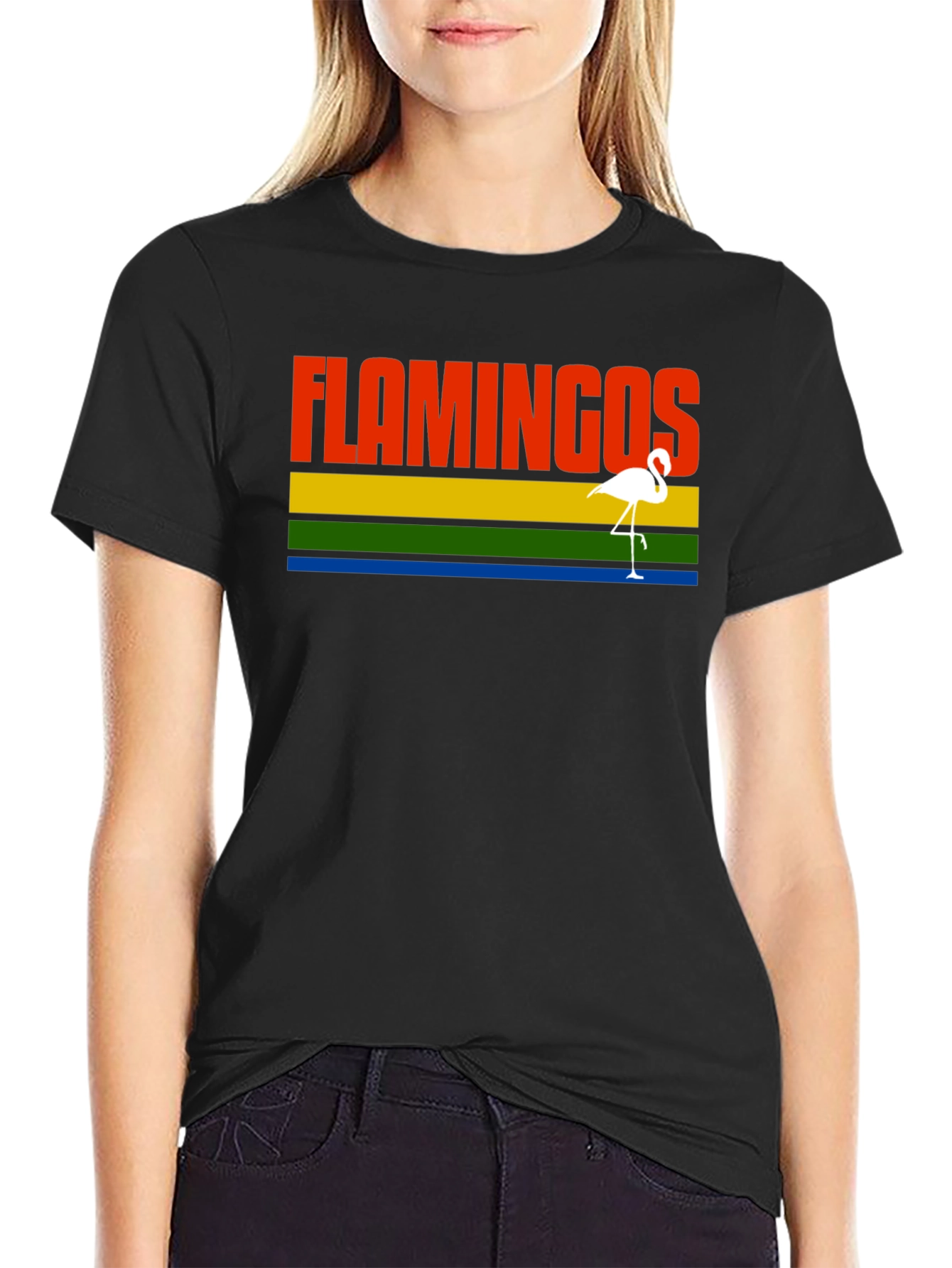 Flamingos Graphic Tee - Retro Style
