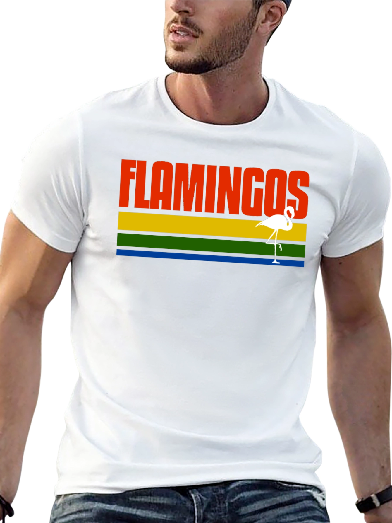 Flamingos Graphic Tee - Retro Style