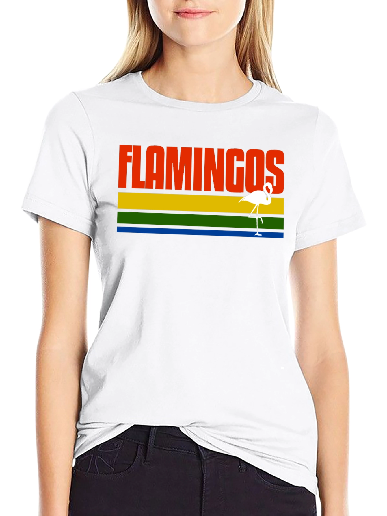 Flamingos Graphic Tee - Retro Style