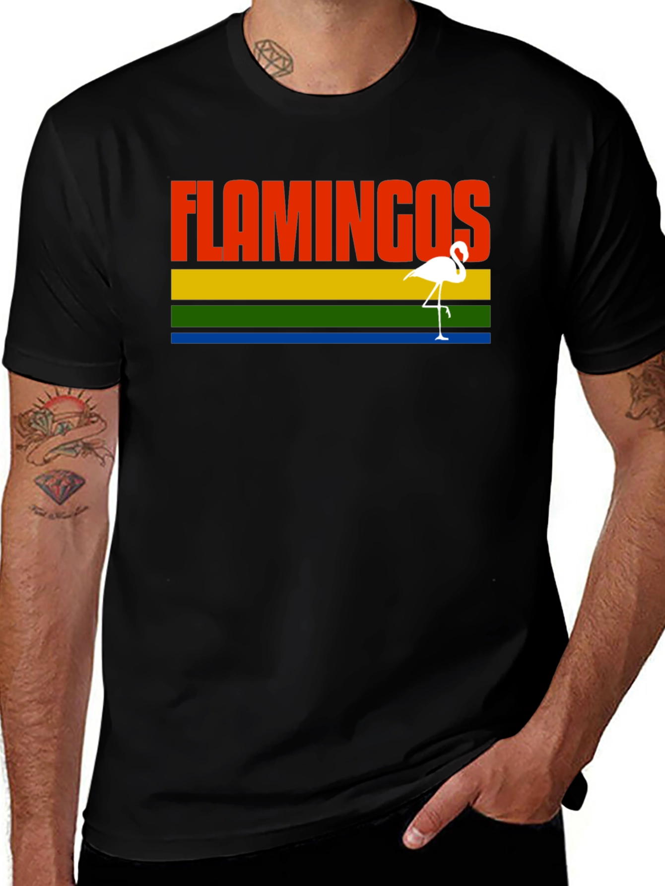 Flamingos Graphic Tee - Retro Style