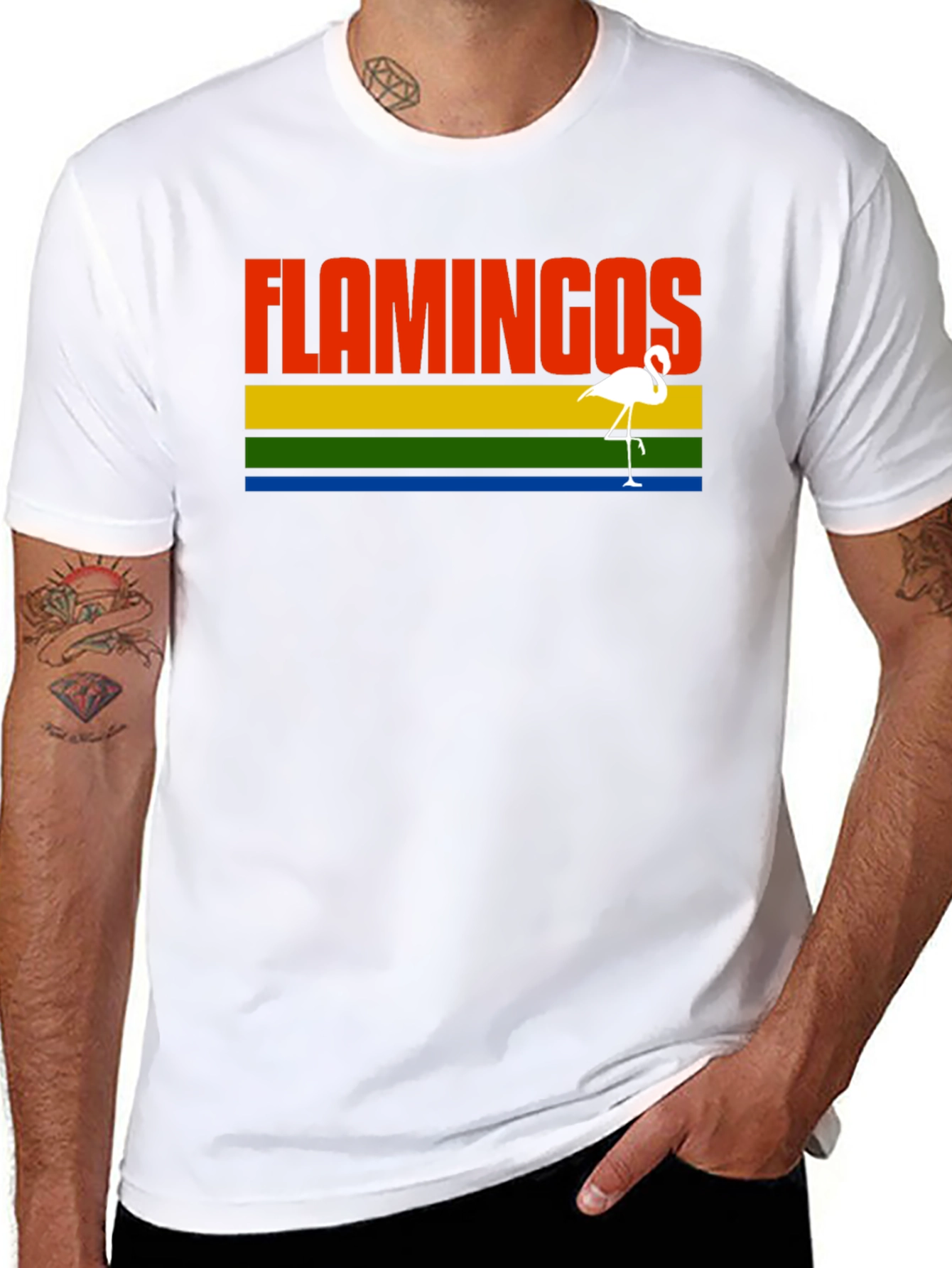 Flamingos Graphic Tee - Retro Style