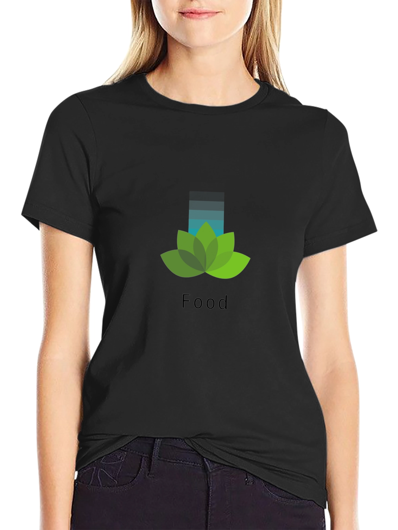 Nature Food Graphic Black T-Shirt