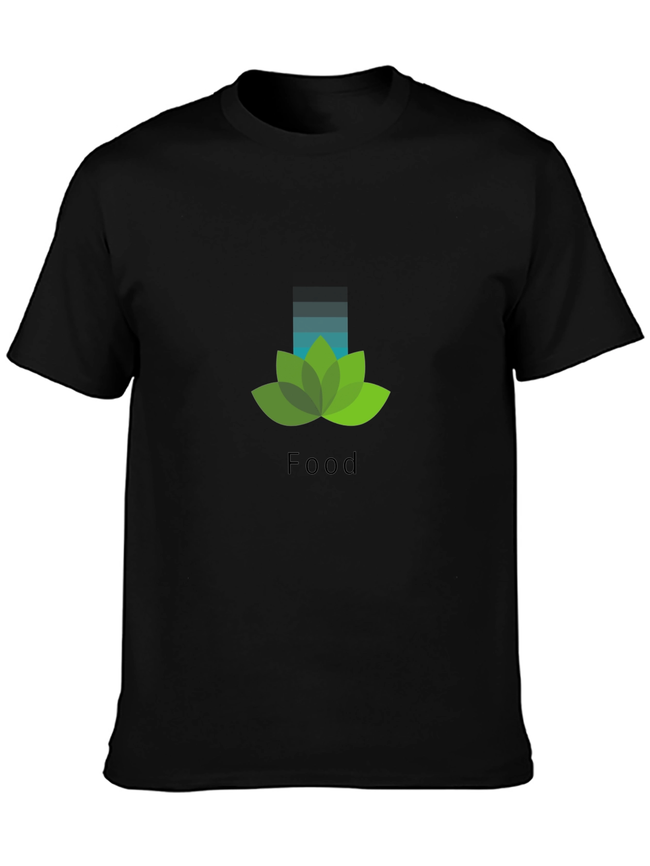 Nature Food Graphic Black T-Shirt