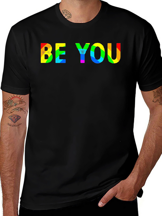 Be You Rainbow Graphic T-Shirt - Black