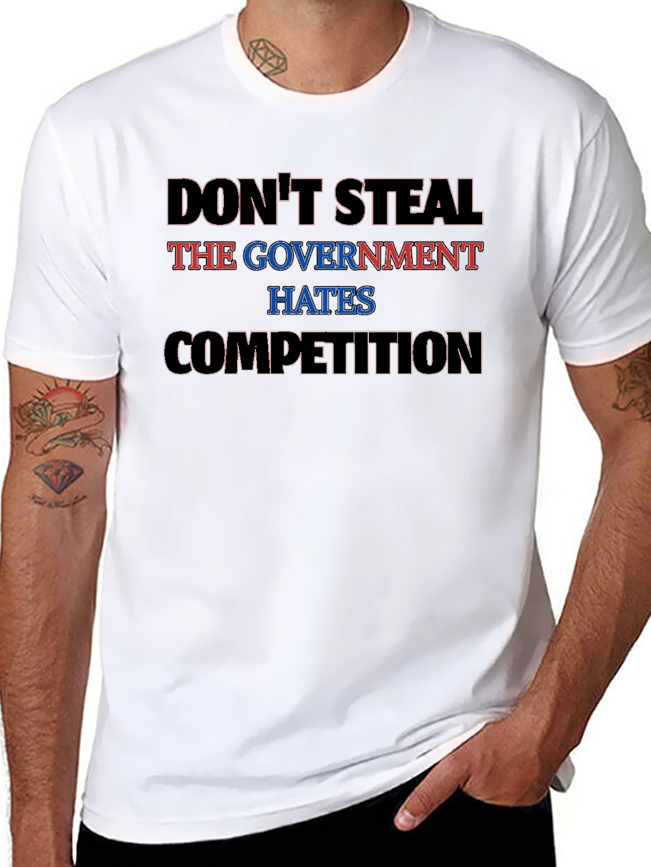 Dont Steal - The Government Hates Competition Black Tee