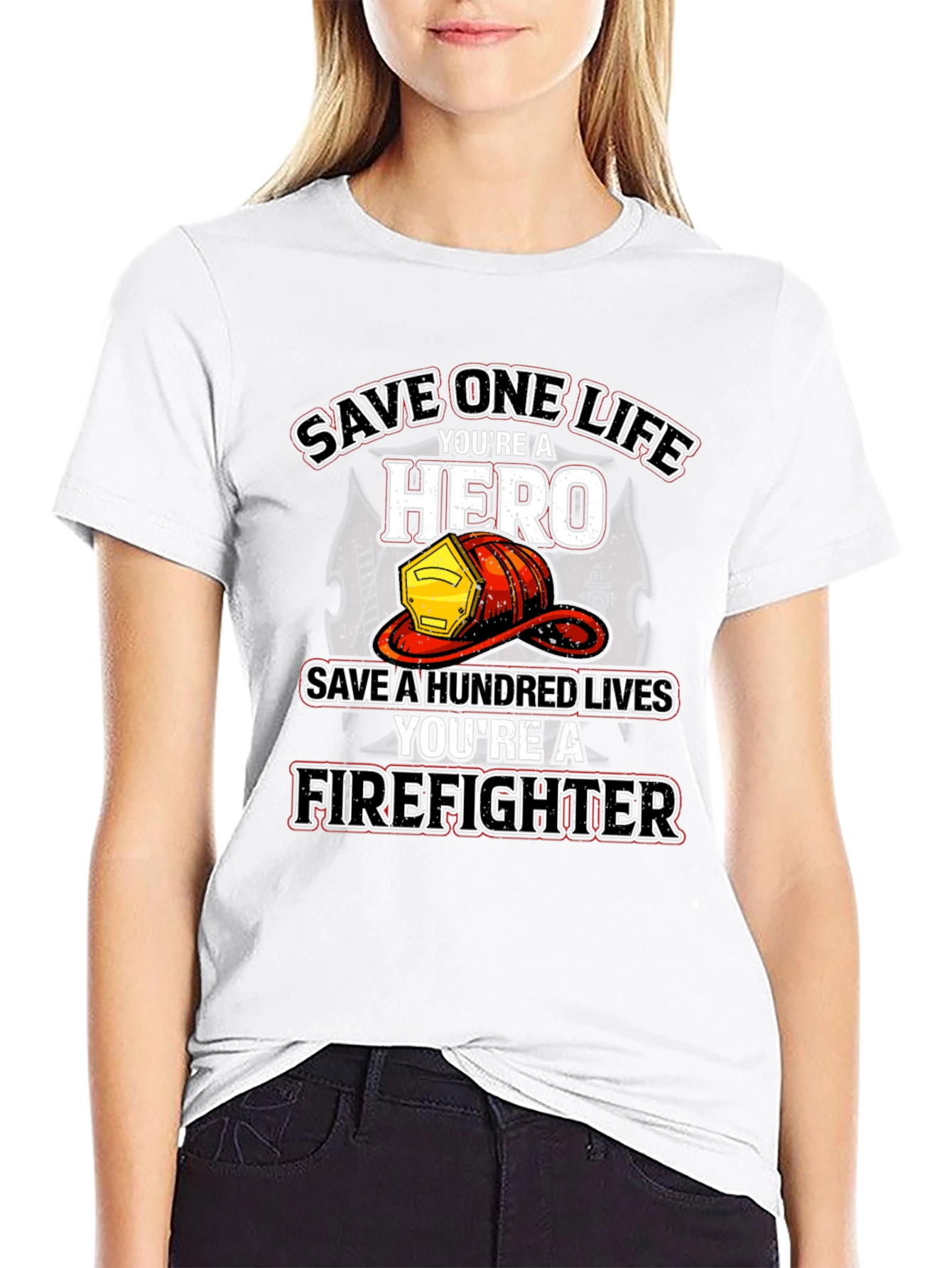 Firefighter Hero T-Shirt - Save Lives Design