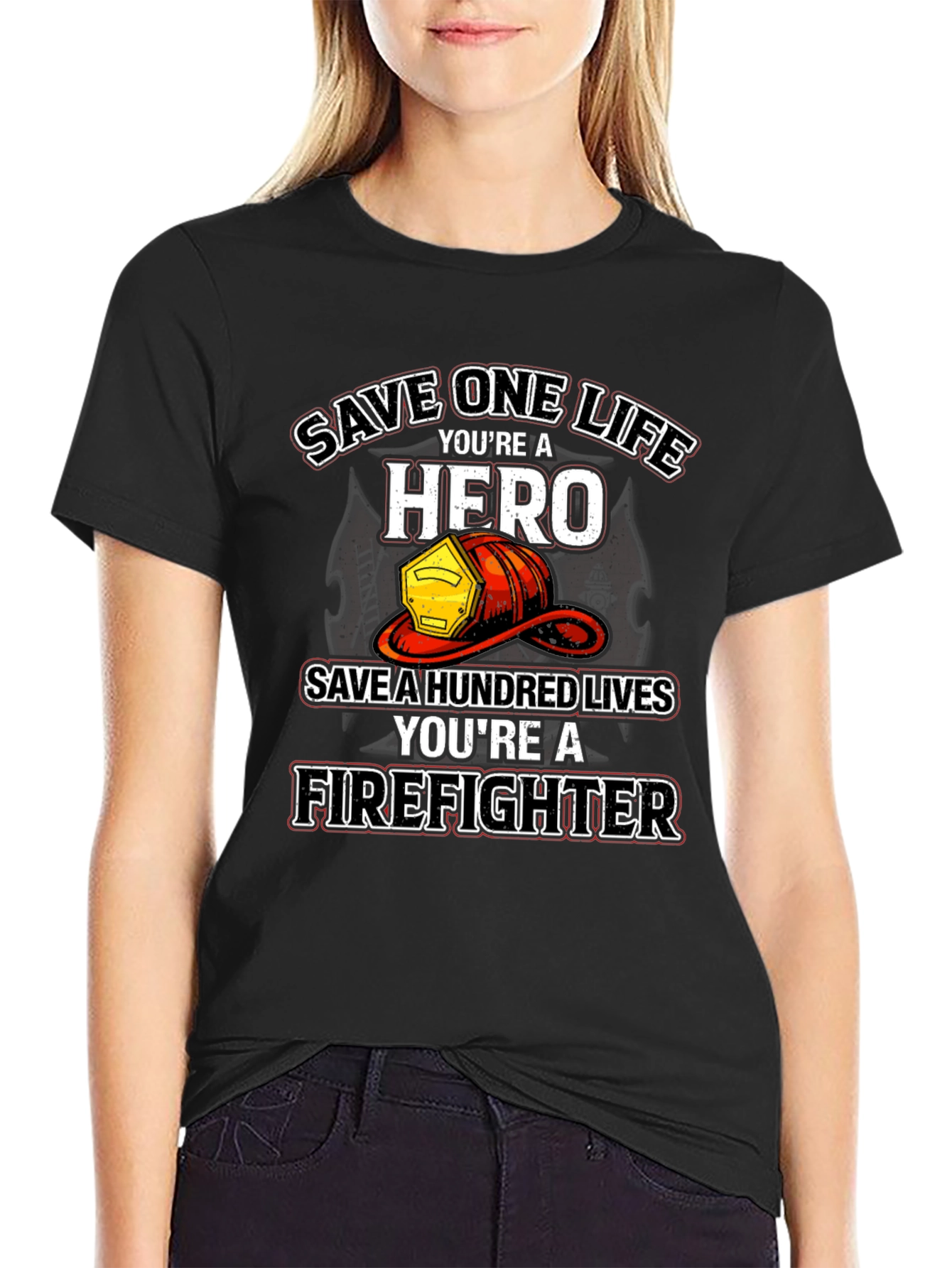 Firefighter Hero T-Shirt - Save Lives Design