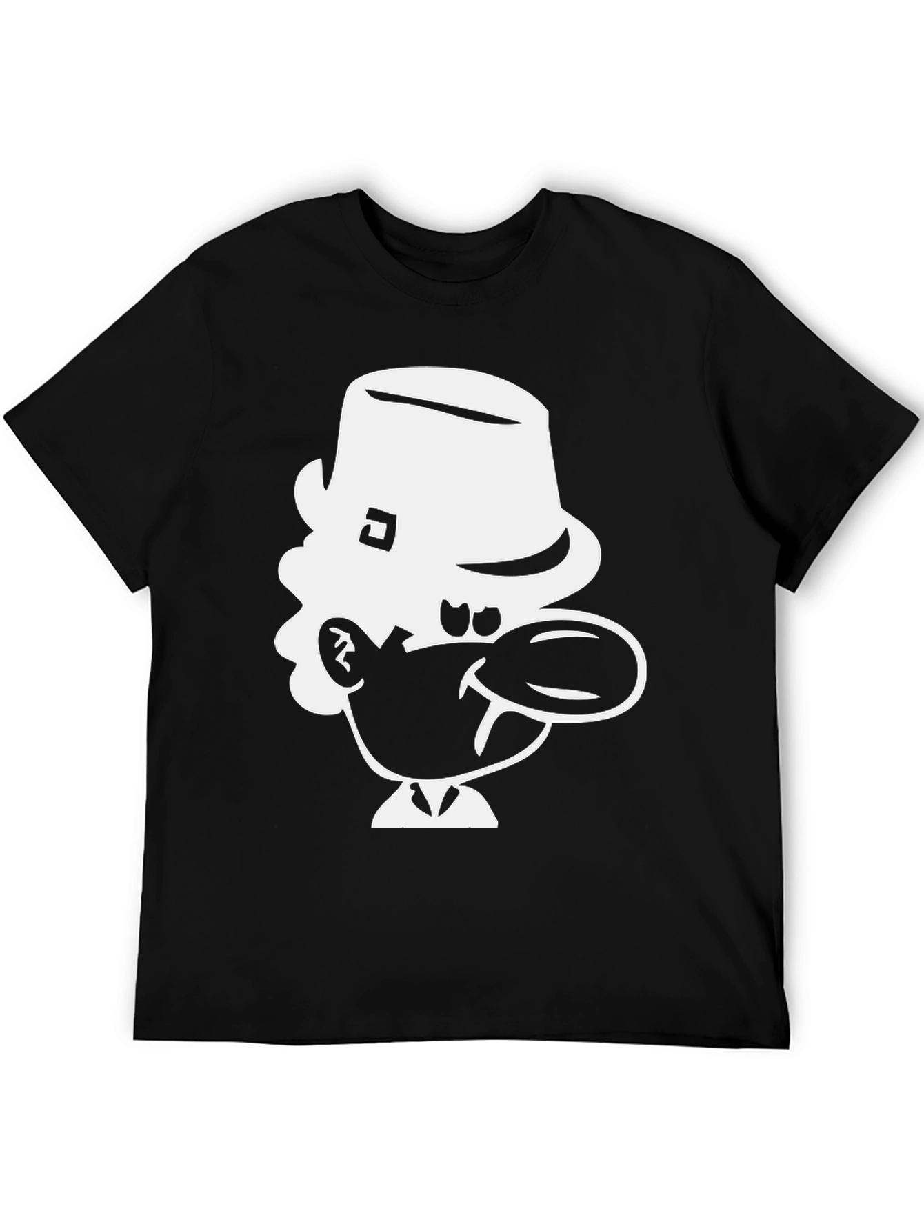 Cartoon Character Black Tee