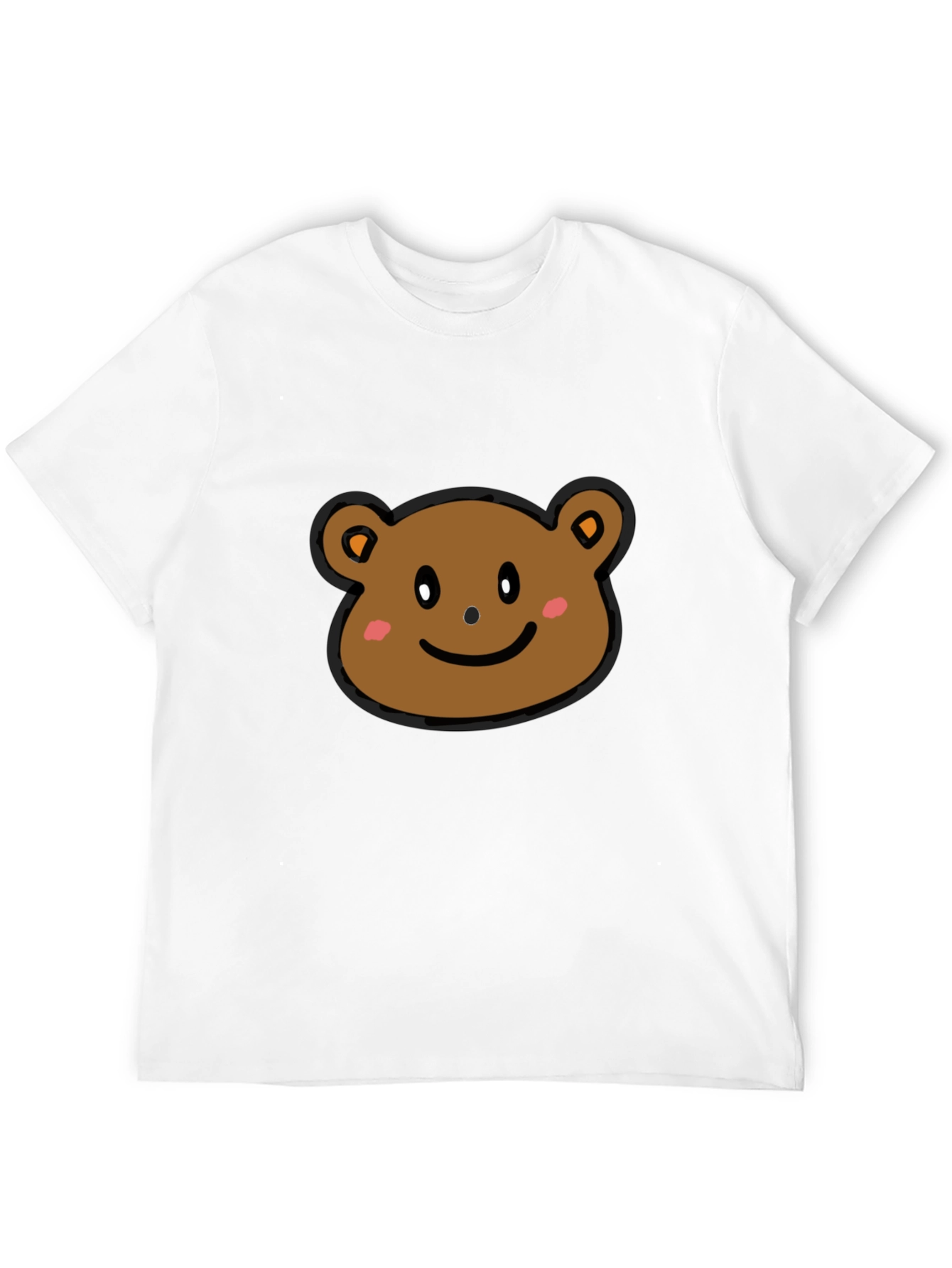 Cute Bear Graphic T-Shirt - Black Cotton Tee