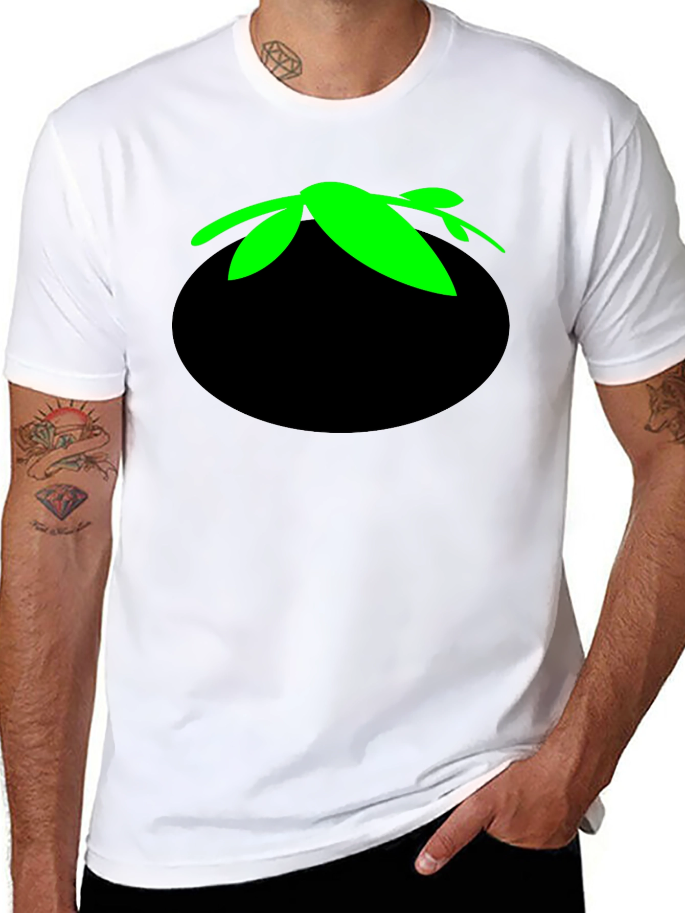 Tomato Head Black T-Shirt - Funny Cartoon Graphic Tee