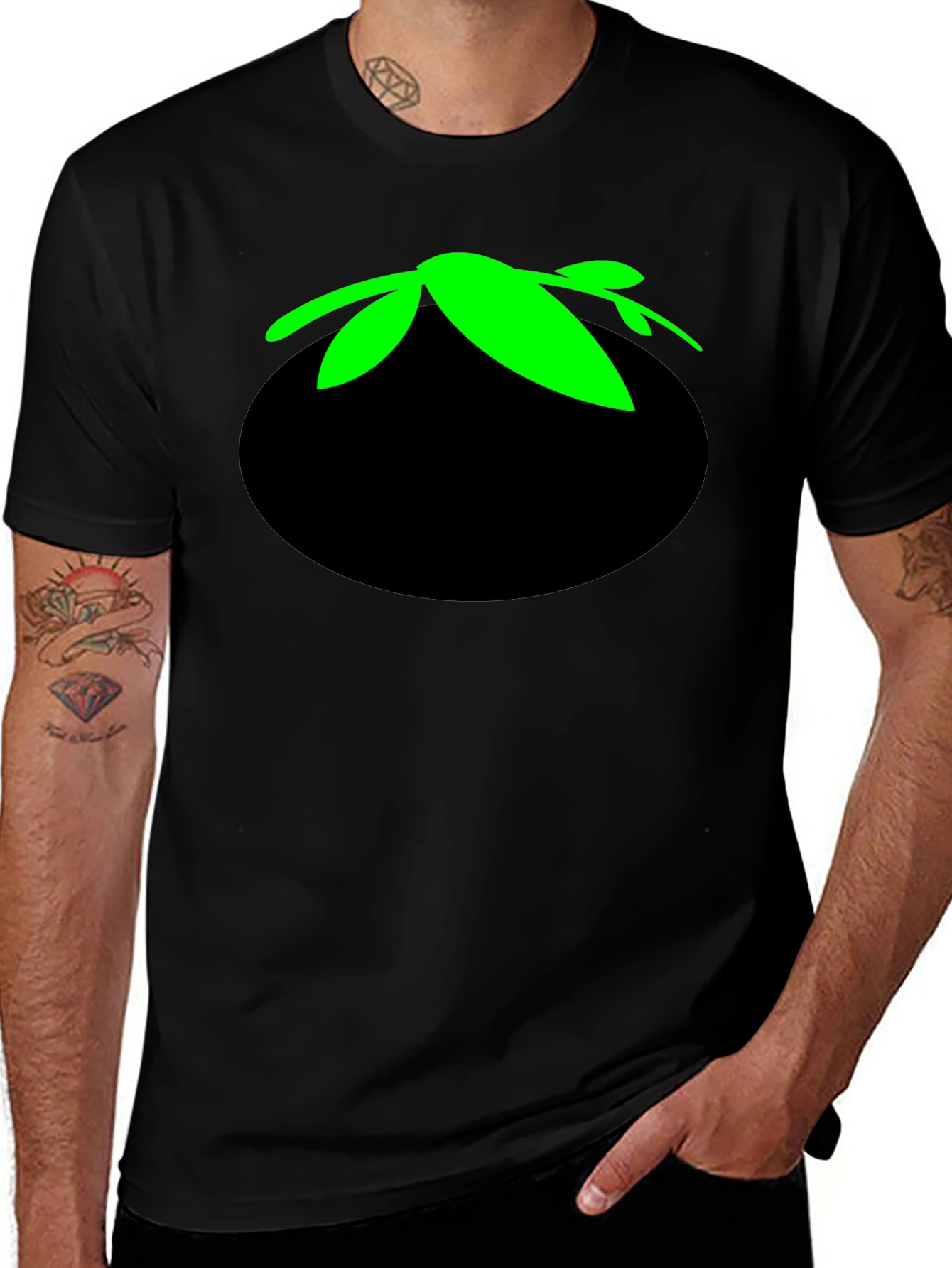 Tomato Head Black T-Shirt - Funny Cartoon Graphic Tee