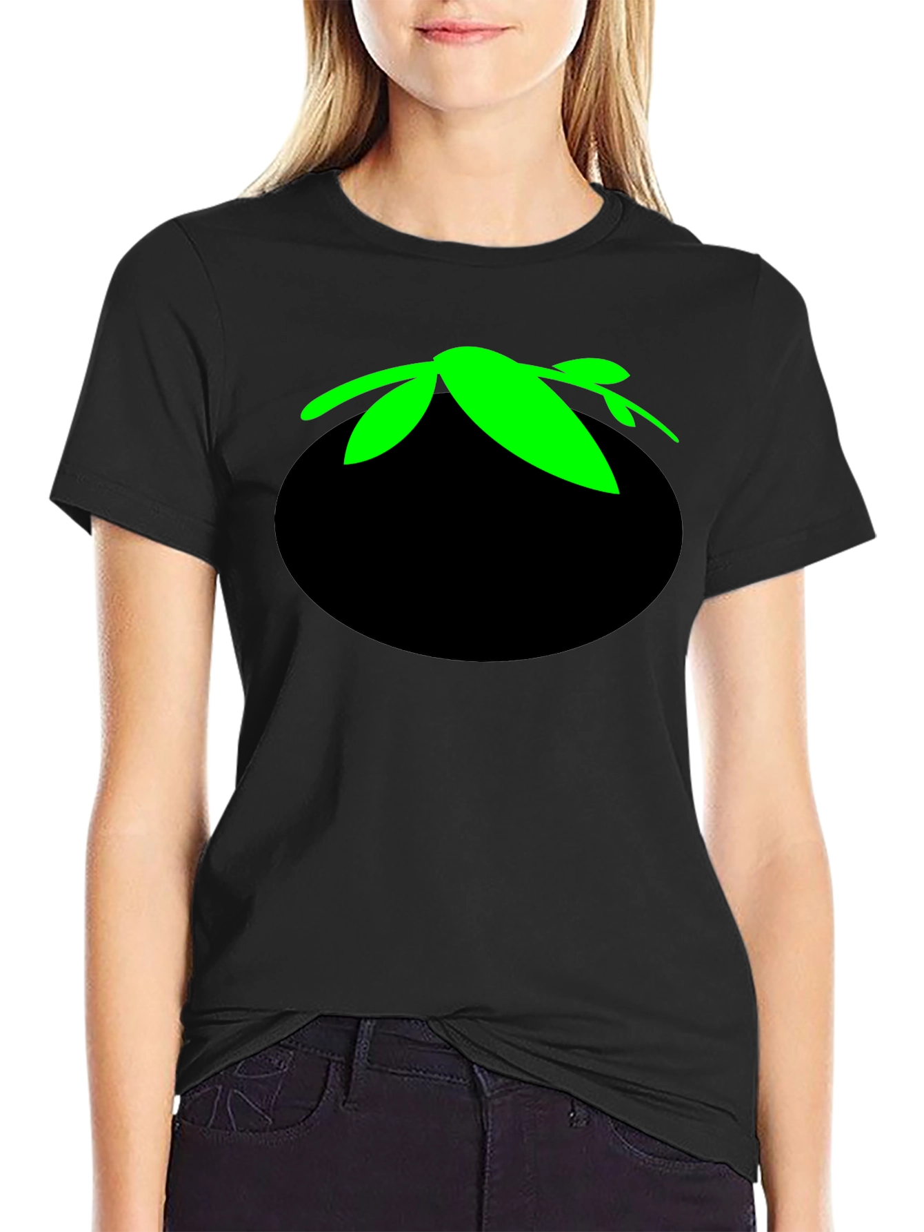 Tomato Head Black T-Shirt - Funny Cartoon Graphic Tee