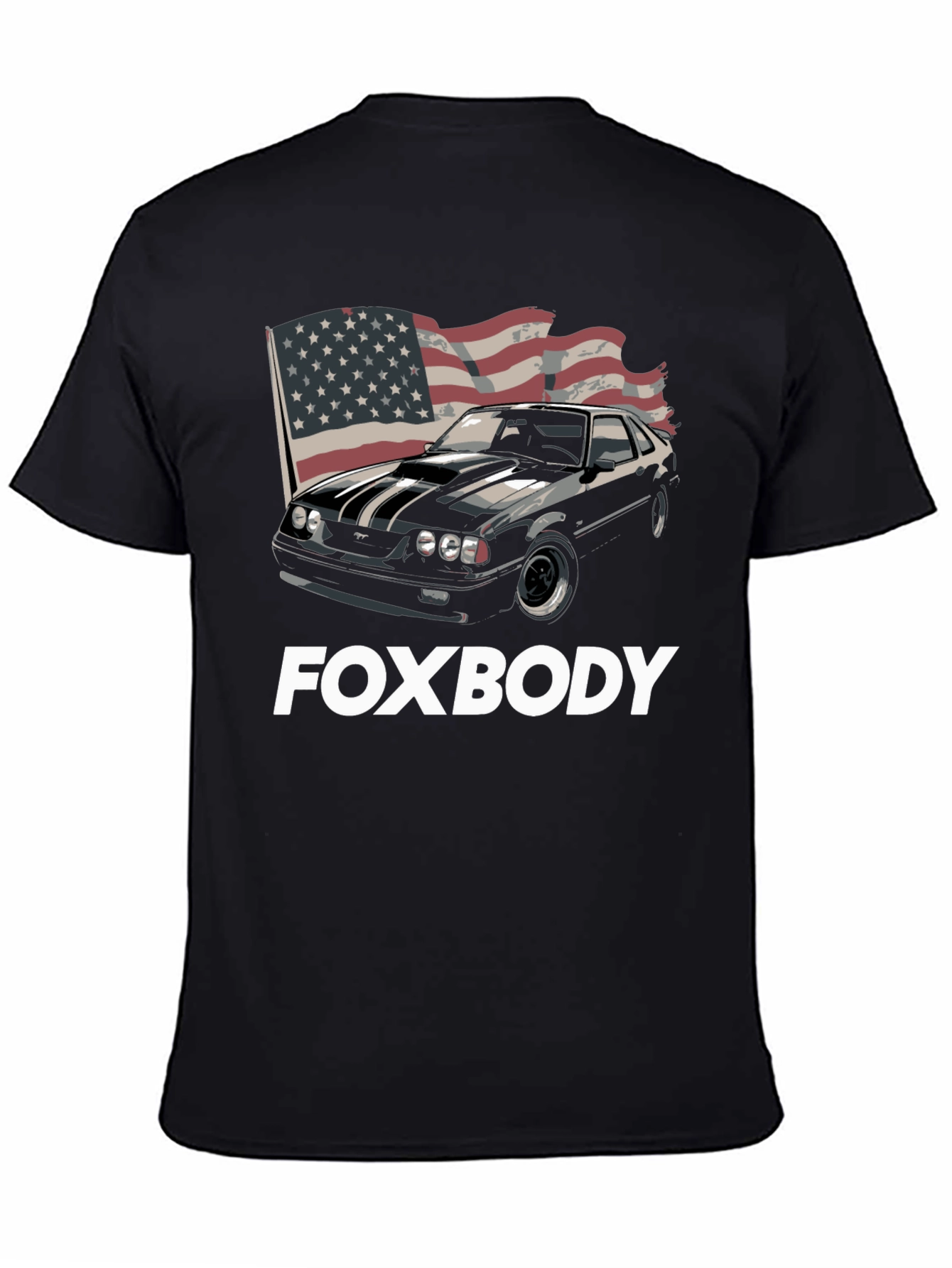 Foxbody Mustang American Flag Graphic T-Shirt