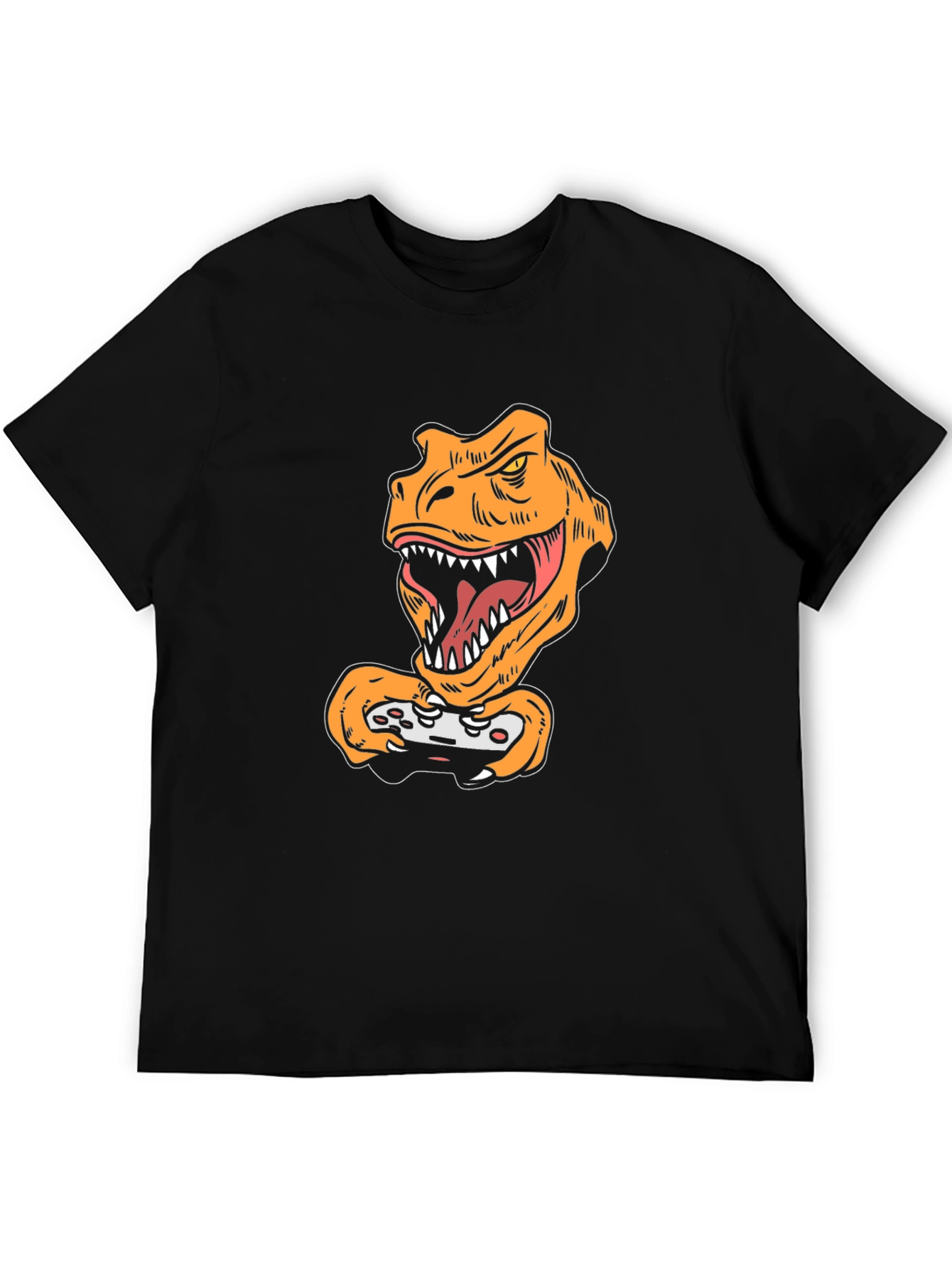 Gamer Dino Black T-Shirt