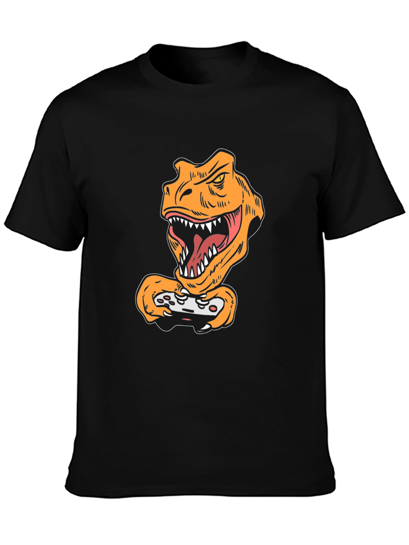 Gamer Dino Black T-Shirt