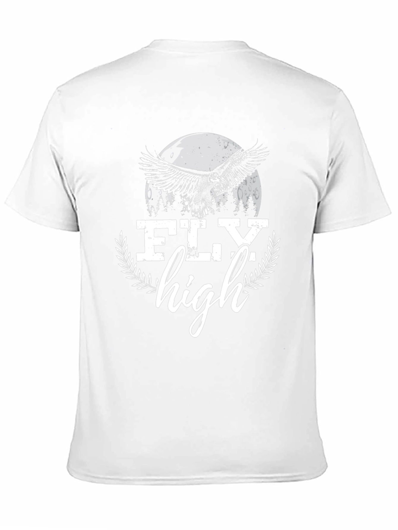 Fly High Eagle Graphic Tee - Black Cotton Blend