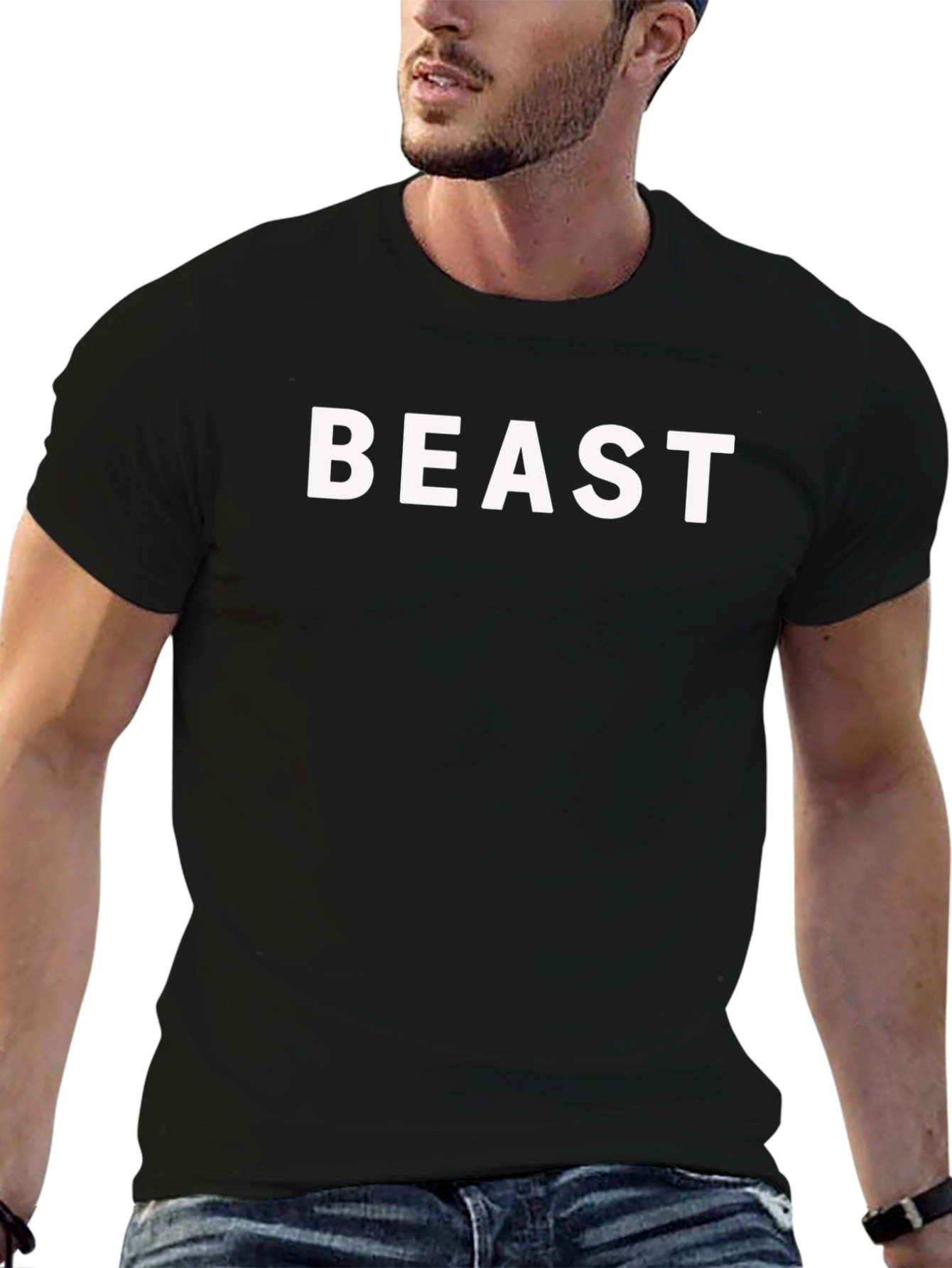 BEAST Bold Graphic Black T-Shirt