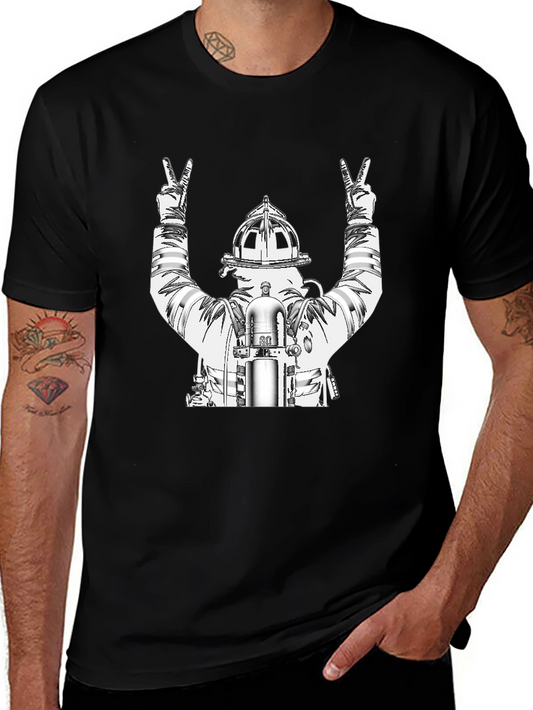 Firefighter Peace Sign Graphic T-Shirt