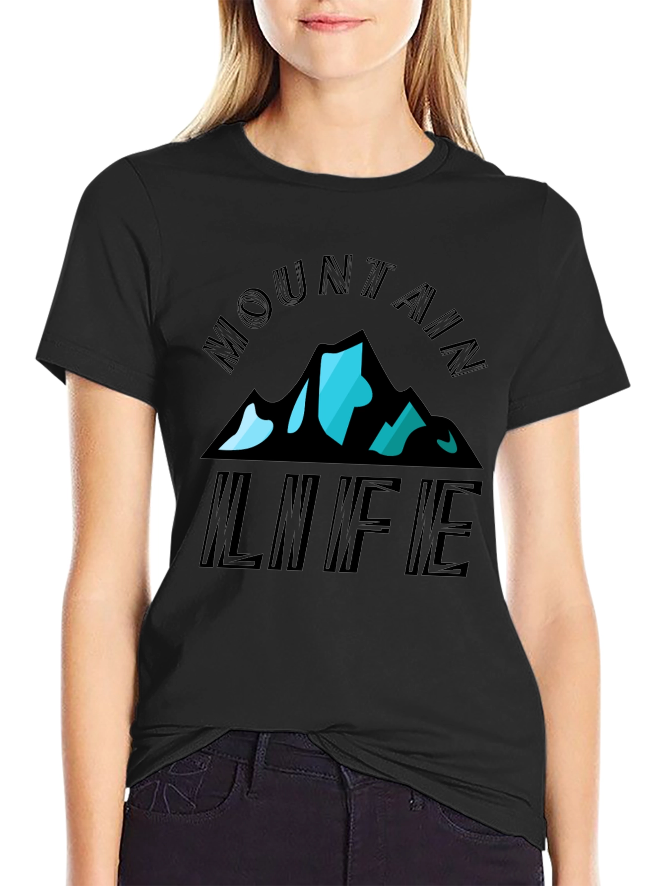Mountain Life Graphic Tee - Black
