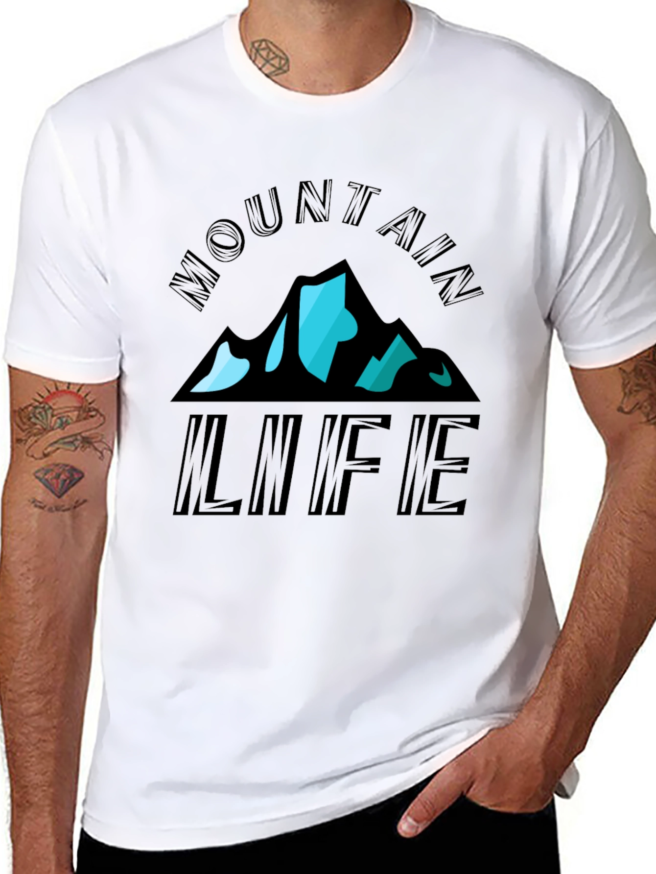 Mountain Life Graphic Tee - Black