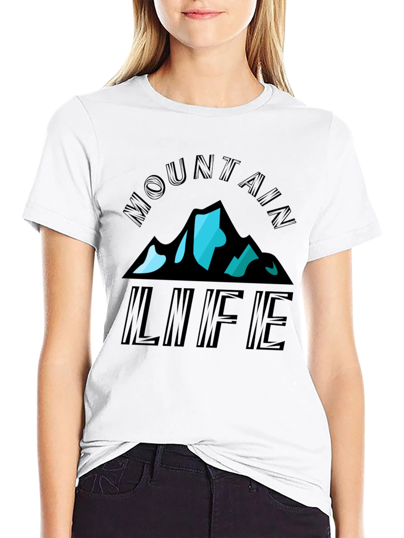 Mountain Life Graphic Tee - Black